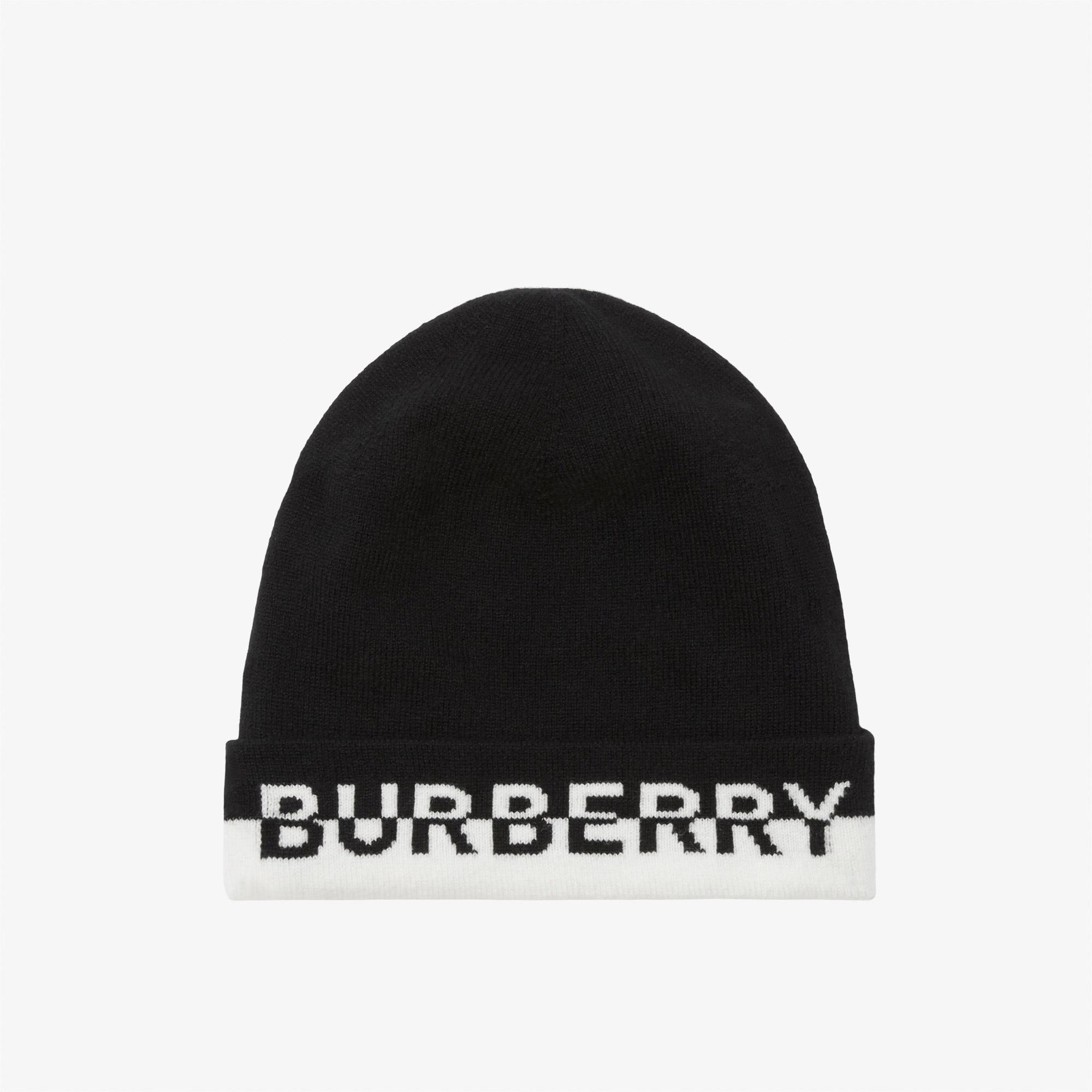 Burberry Core Logo Intarsia Cashmere Kadın Siyah Bere