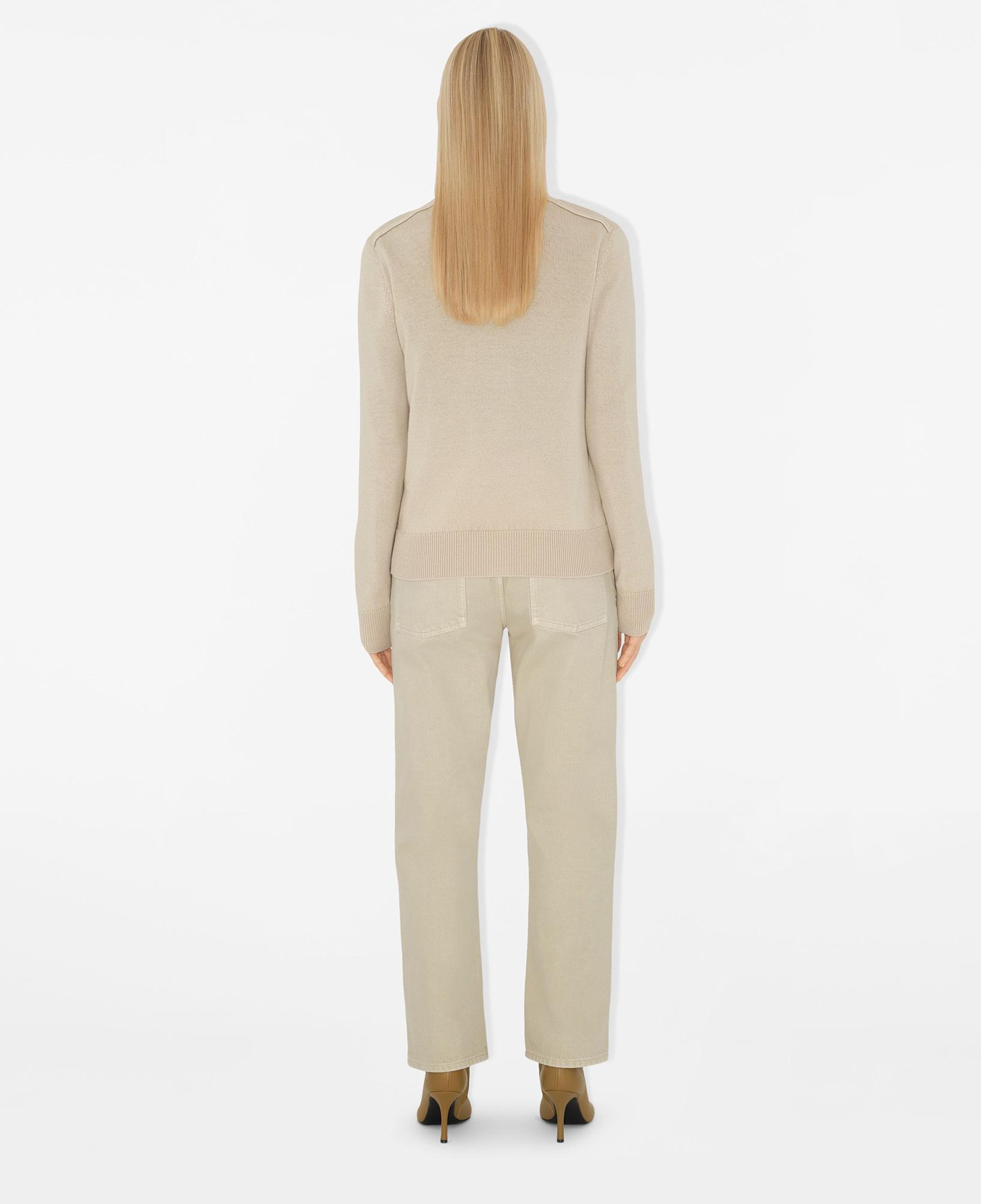 Burberry Smt Label Wool Cardigan Kadın Krem Hırka