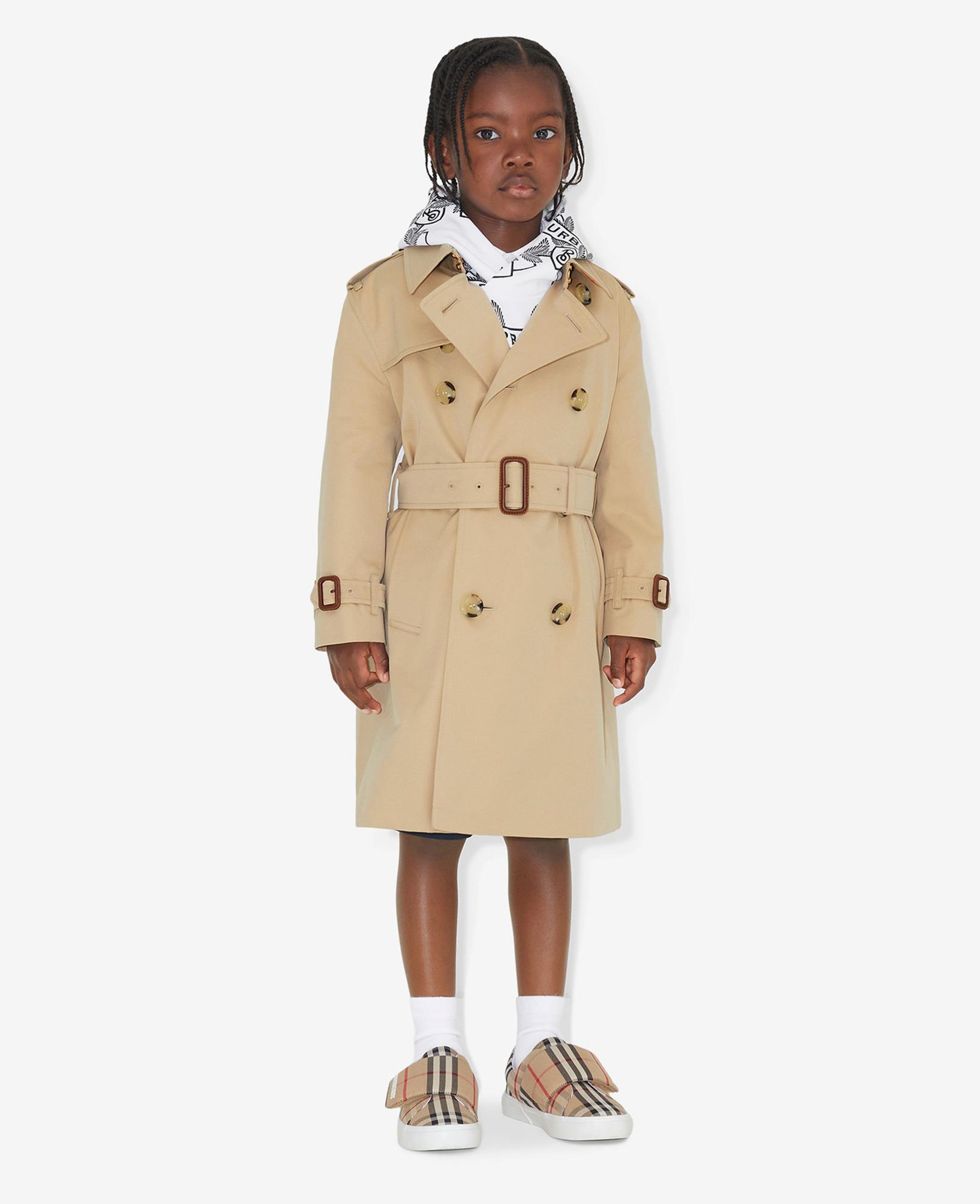 Burberry Gabardine Çocuk Bej Trençkot
