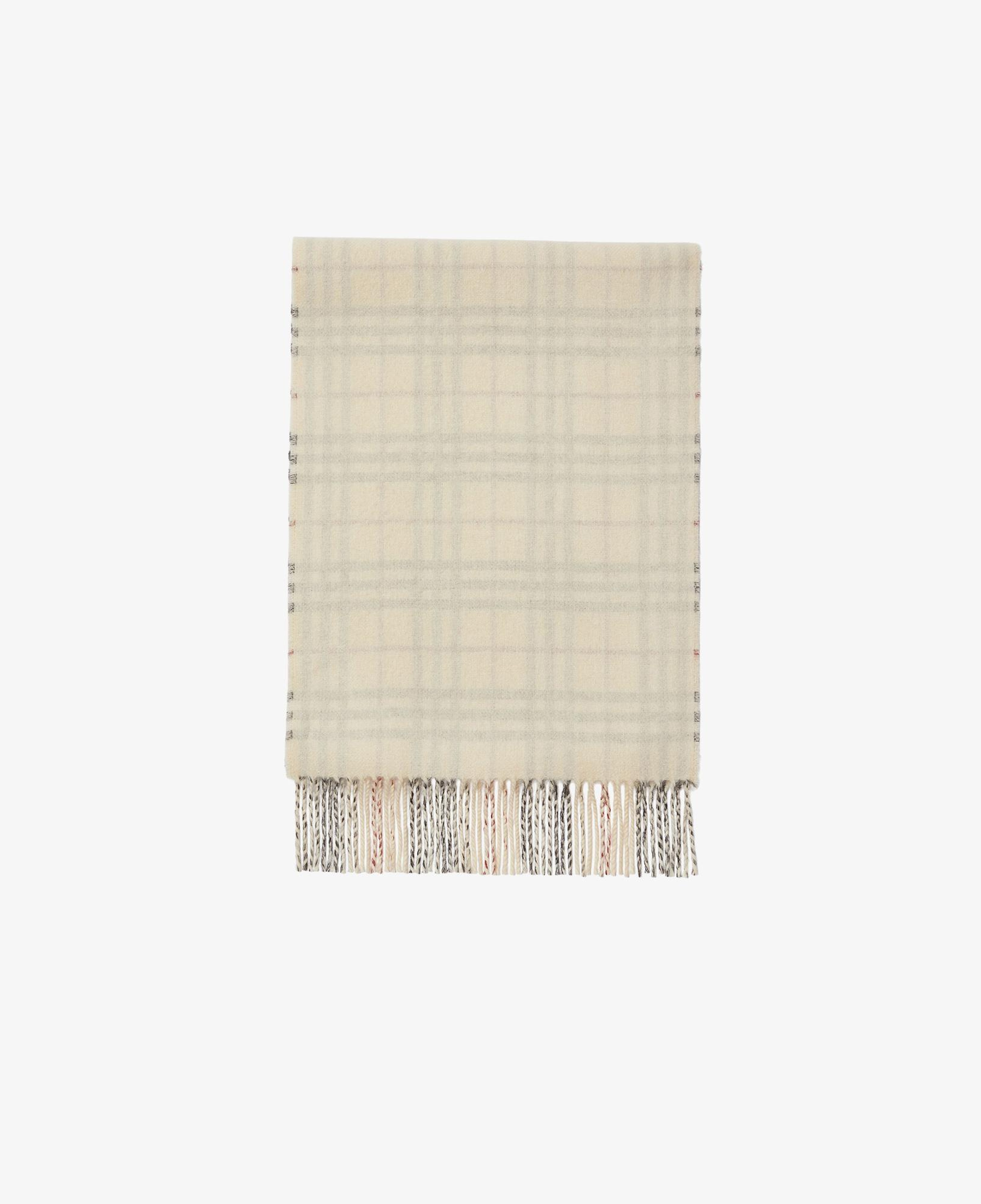 Burberry Reversible Check Kaşmir Kadın Krem Rengi Atkı