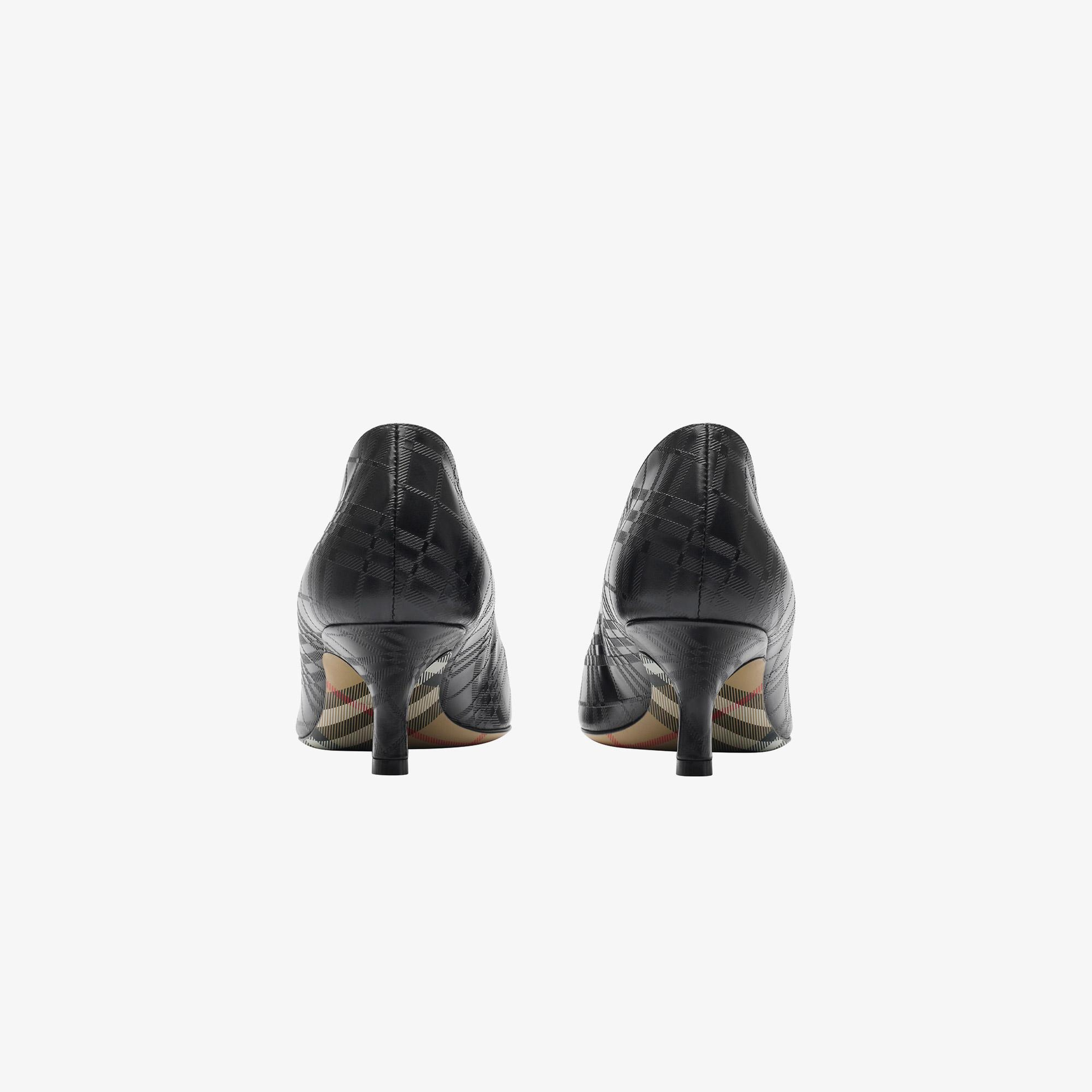 Burberry Dame Leather Pump Kadın Siyah Topuklu Ayakkabı