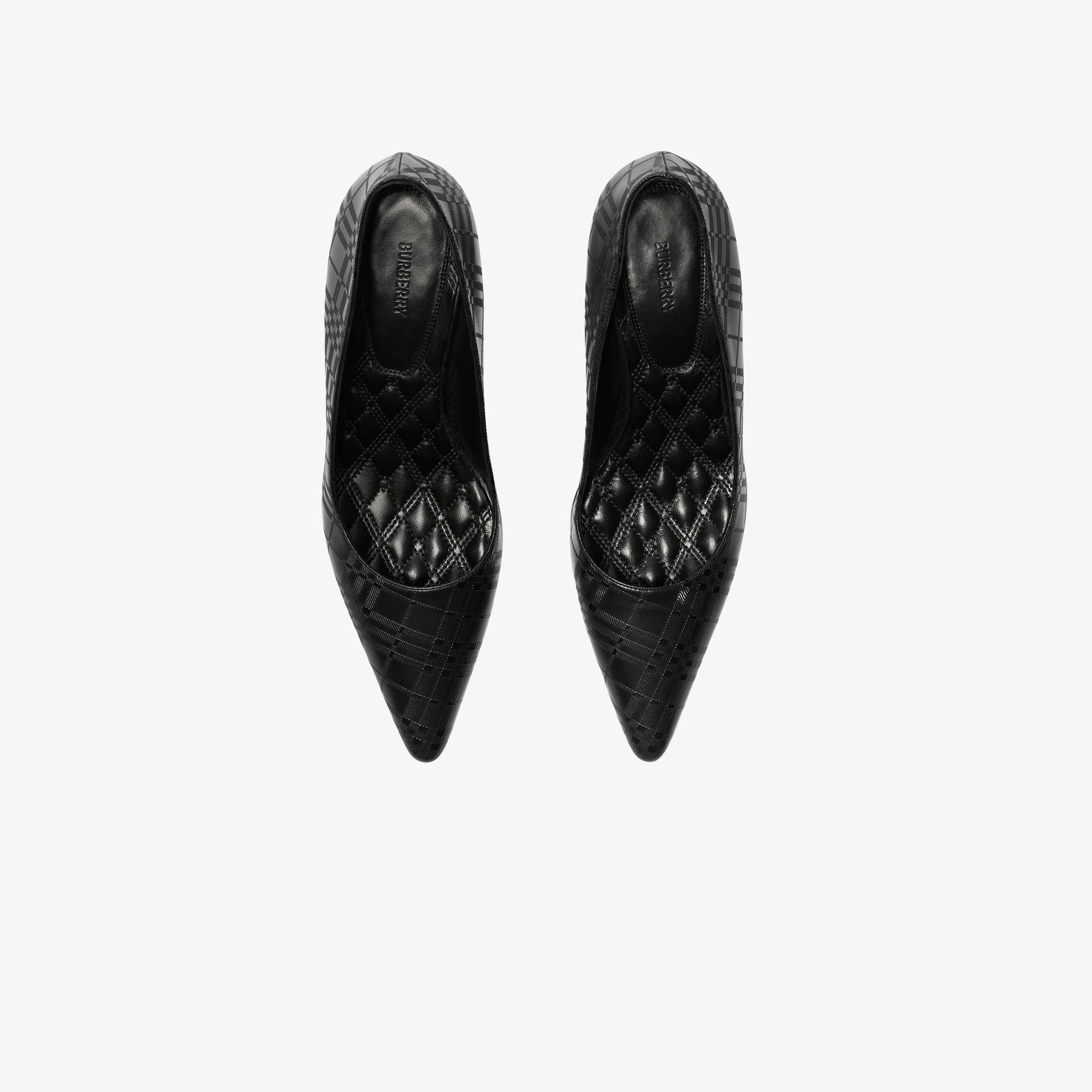 Burberry Dame Leather Pump Kadın Siyah Topuklu Ayakkabı