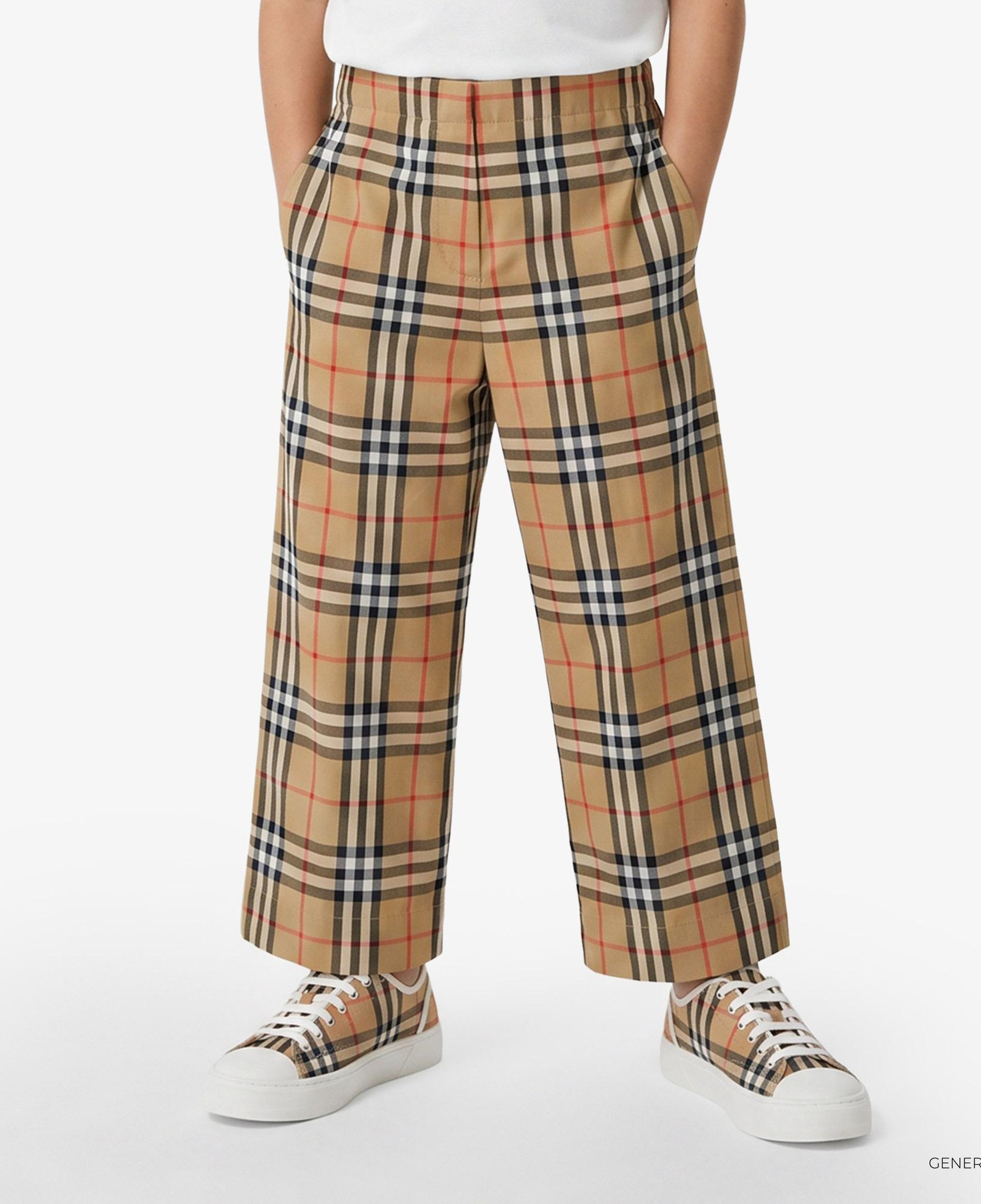 Burberry Orla Check Çocuk Bej Pantolon