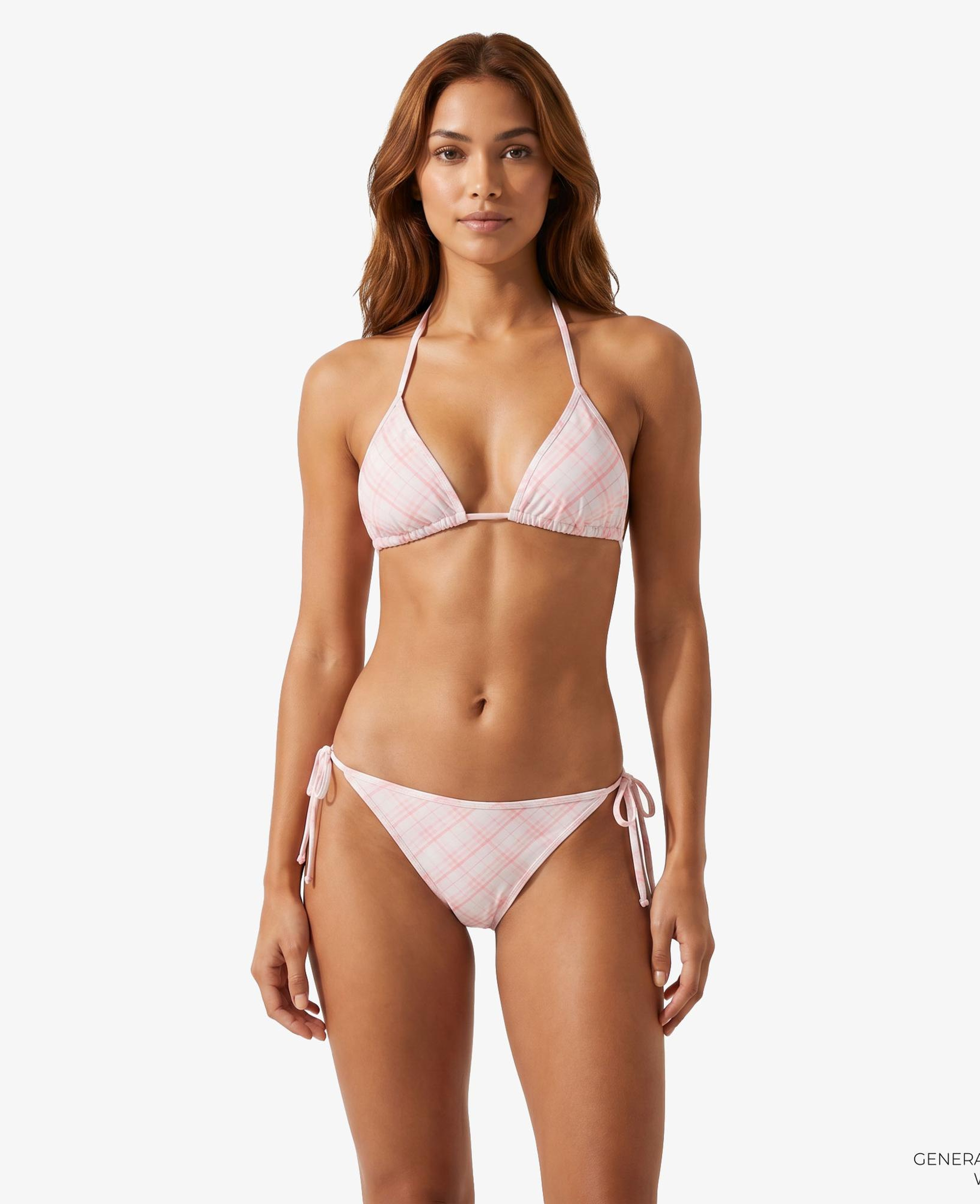 Burberry Check Kadın Pembe Bikini Üstü