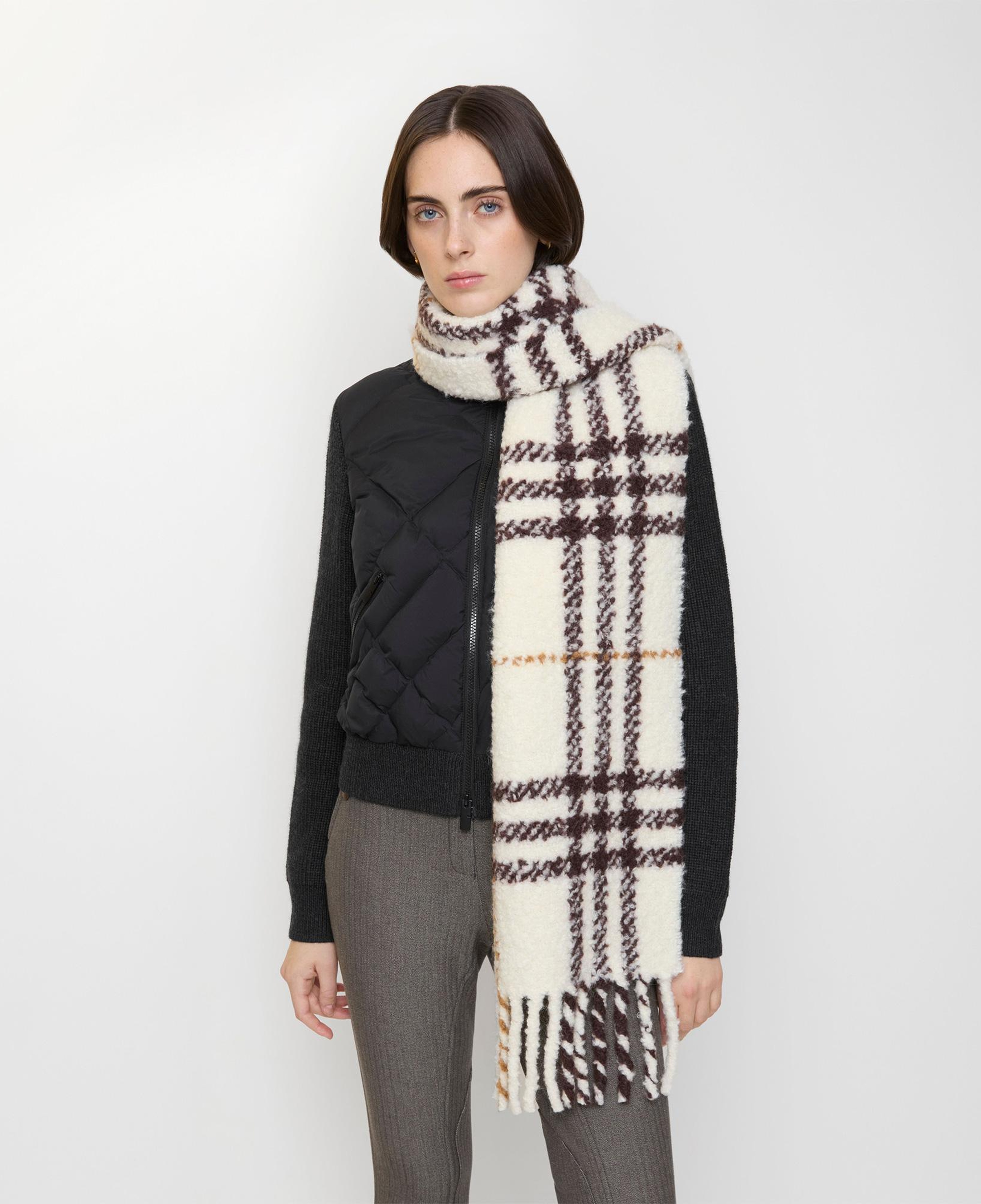 Burberry Check Boucle Kadın Beyaz Atkı