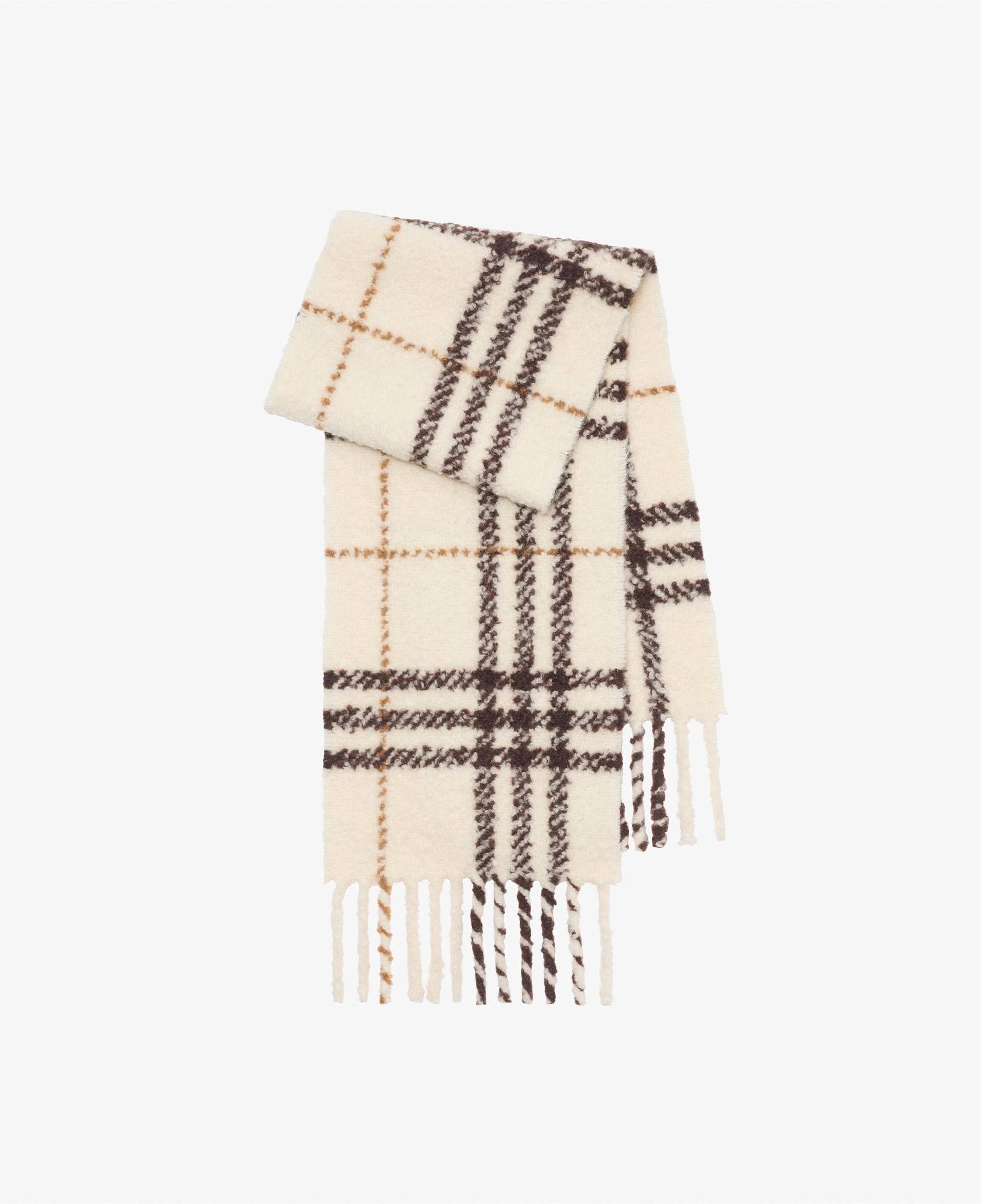Burberry Check Boucle Kadın Beyaz Atkı