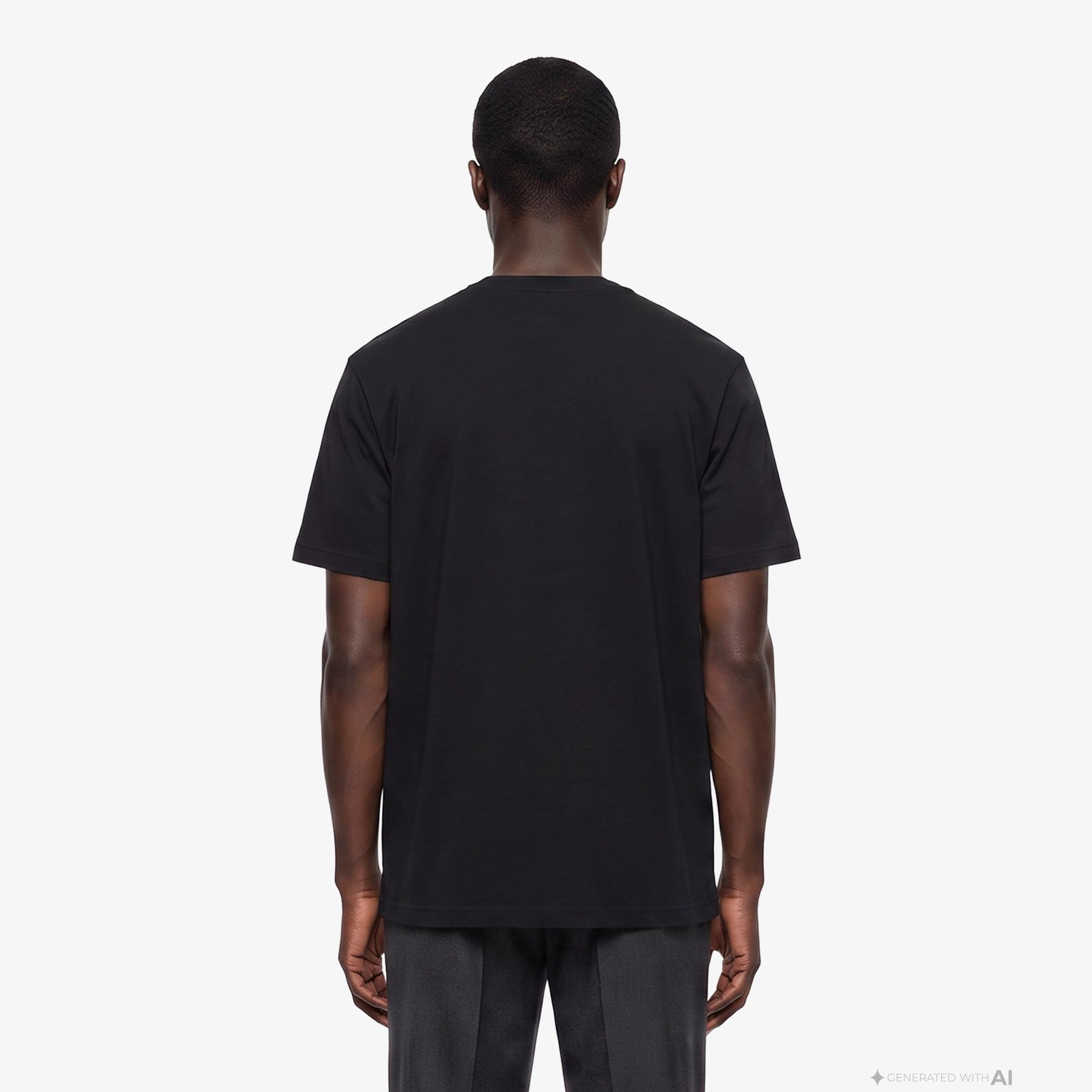 FashFed F İkonlu Unisex Siyah T-Shirt