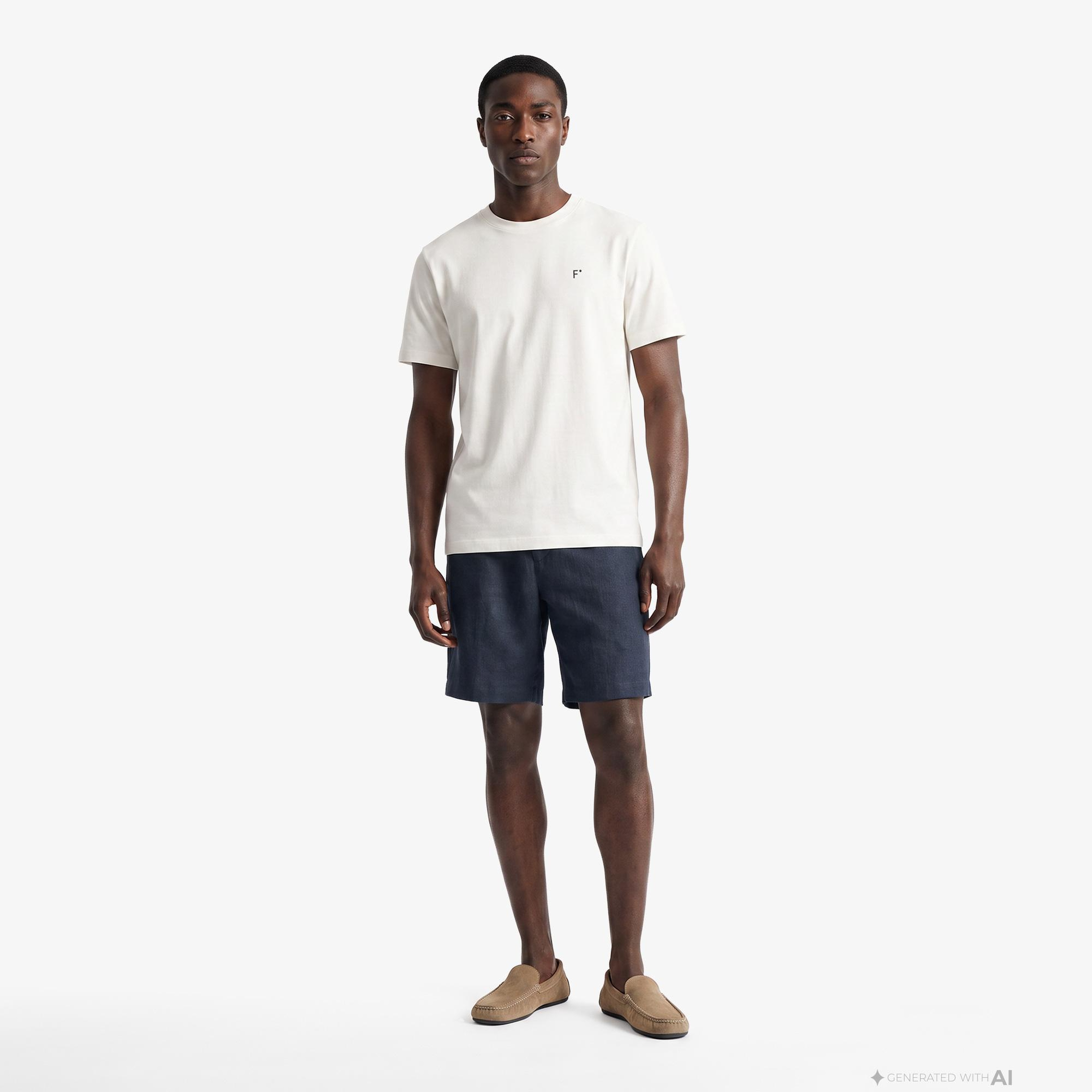 FashFed F İkonlu Unisex Krem Rengi T-Shirt