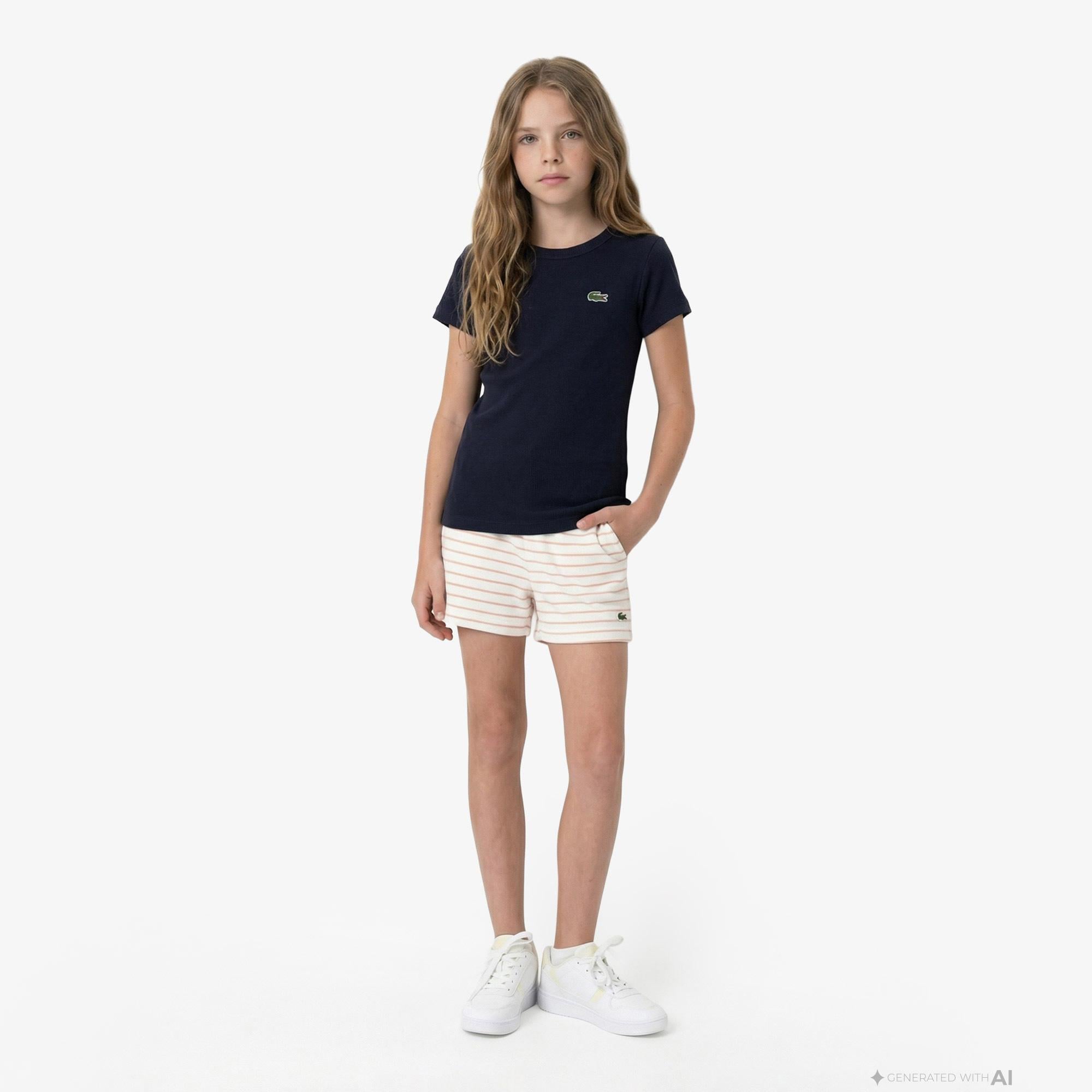 Lacoste Çocuk Bisiklet Yaka Lacivert T-Shirt