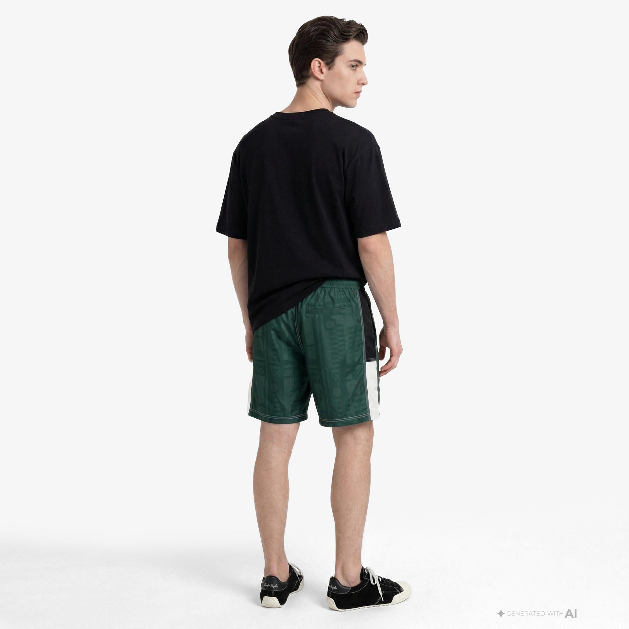 Converse x LFC Desenli Unisex Yeşil Şort
