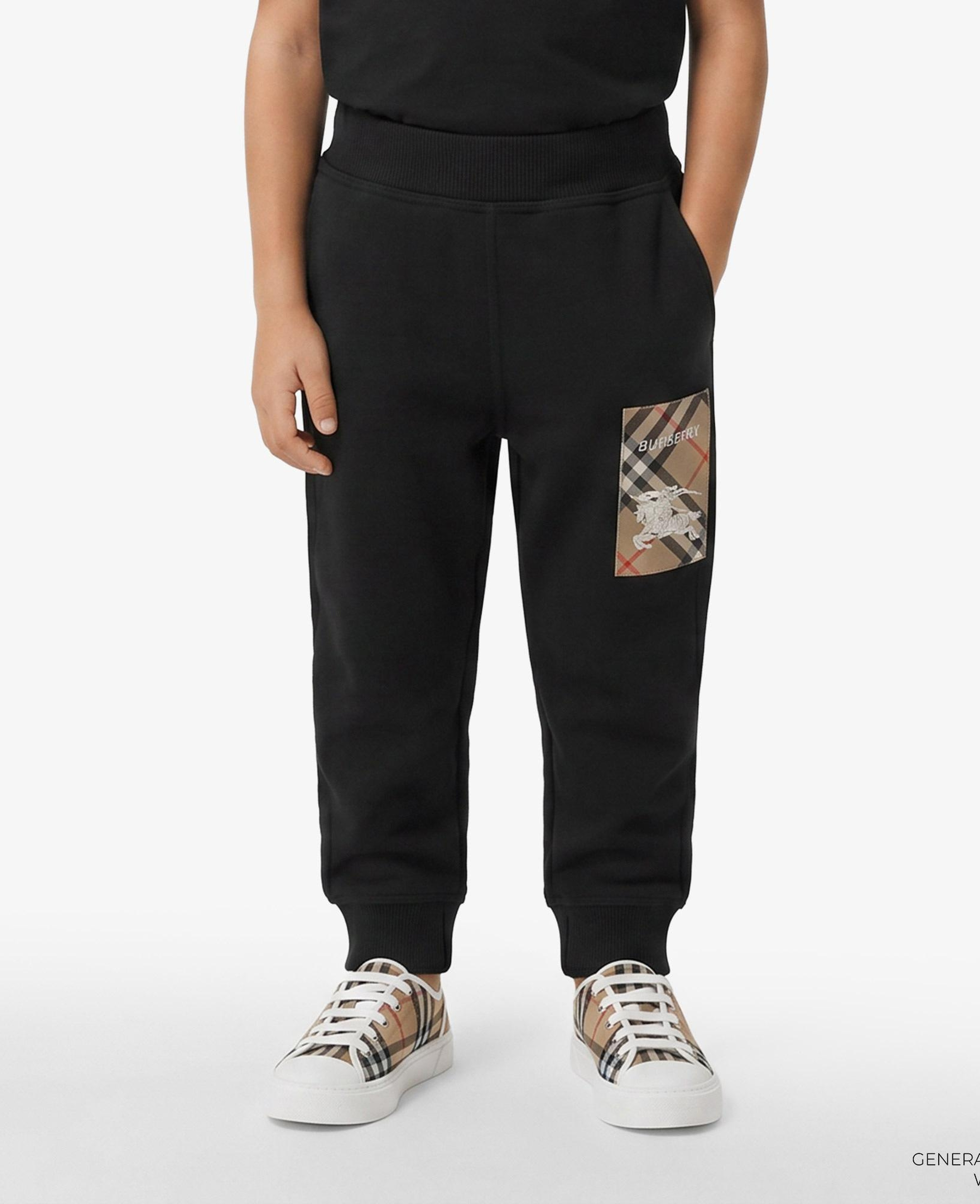 Burberry Jackson Label Cotton Jogging Çocuk Siyah Eşofman Altı