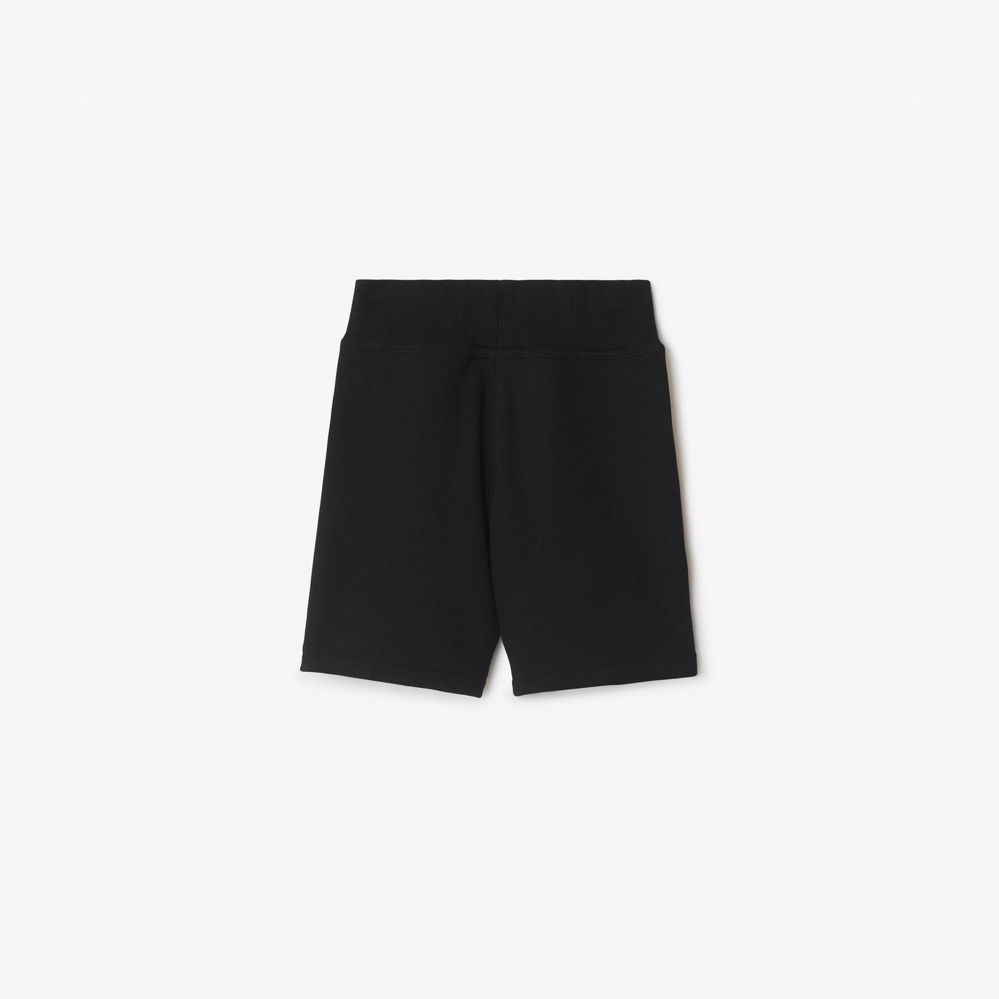 Burberry Benny Tape Check Trim Cotton Çocuk Siyah Şort