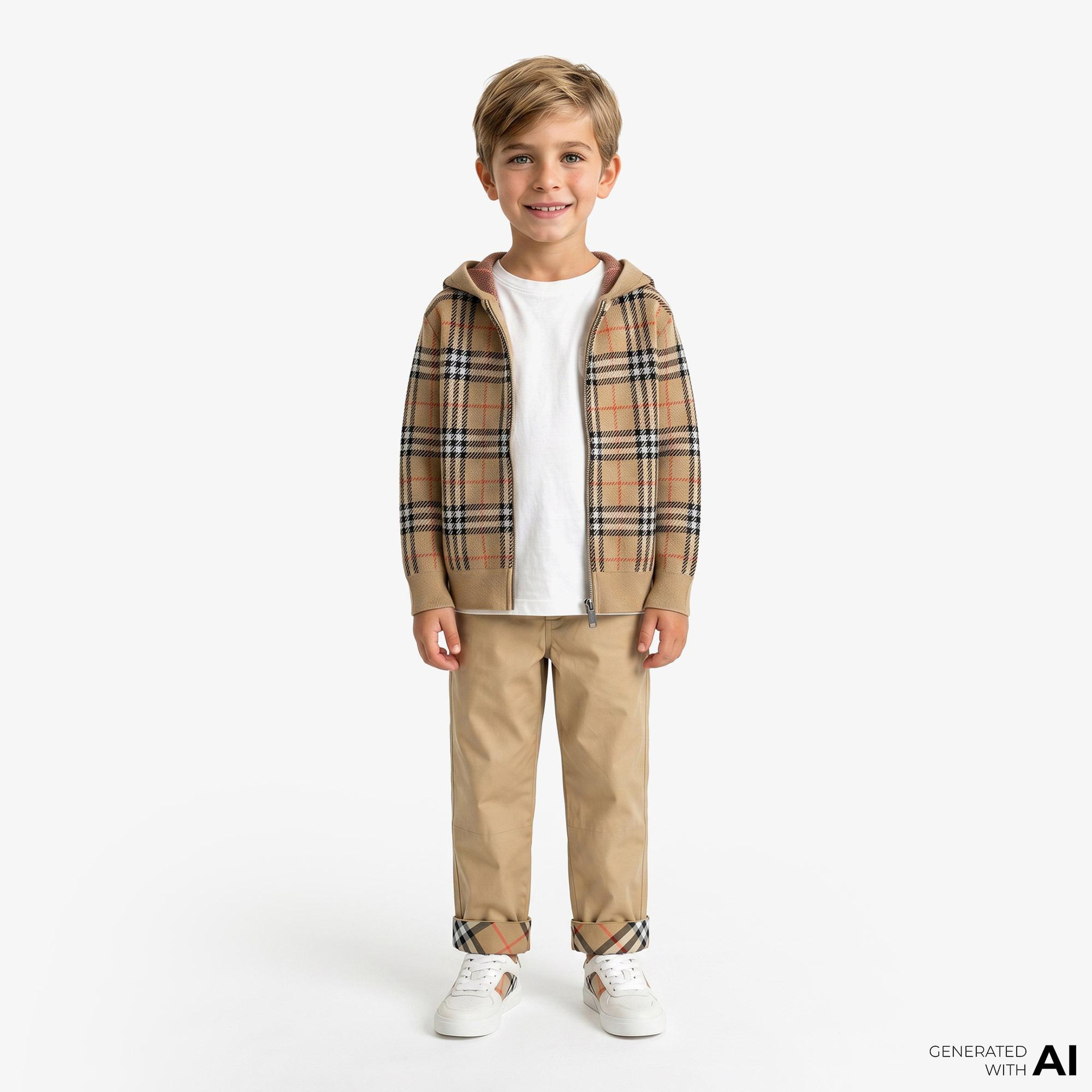 Burberry Jımmy Check Çocuk Bej Triko