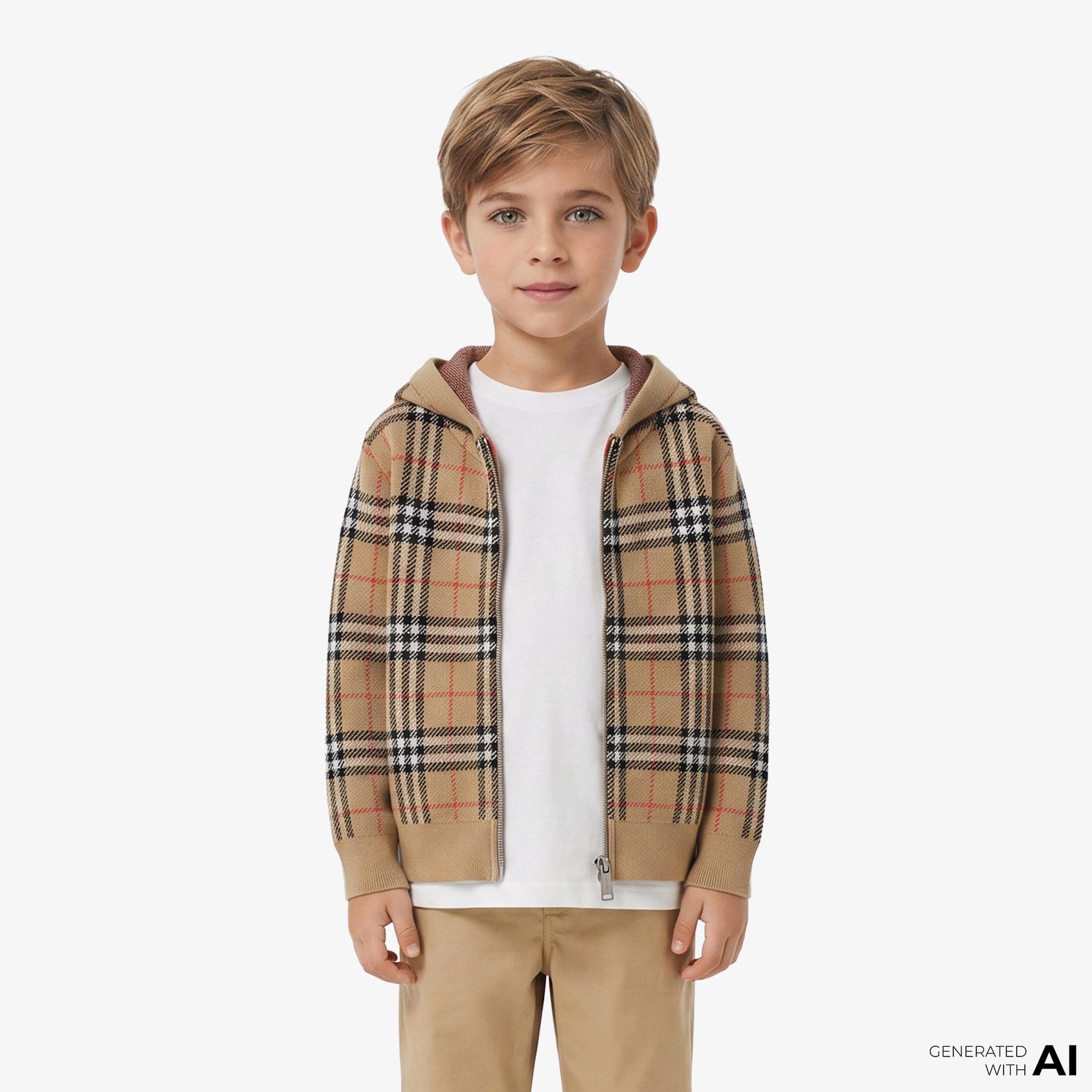 Burberry Jımmy Check Çocuk Bej Triko
