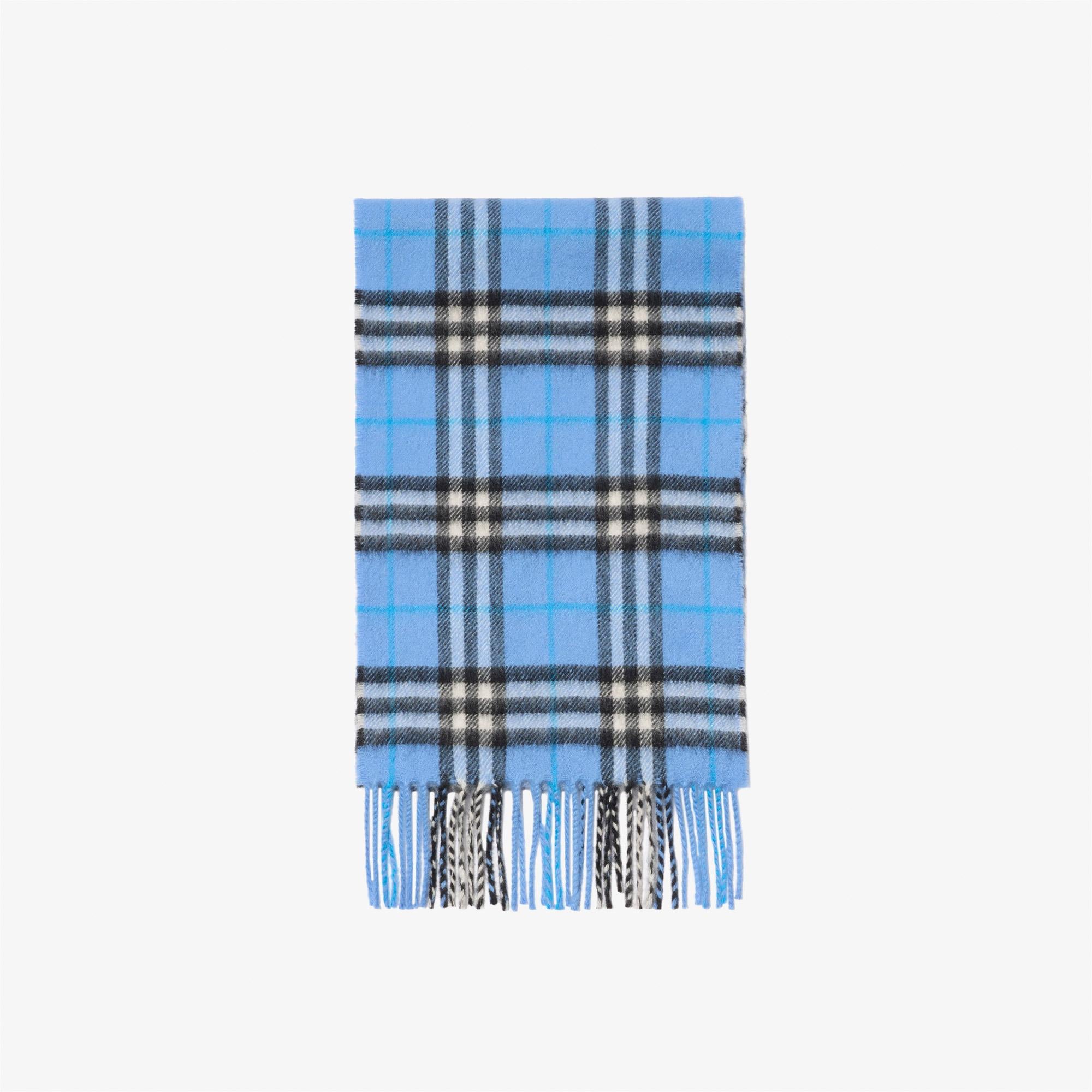 Burberry Check Cash Çocuk Mavi Atkı