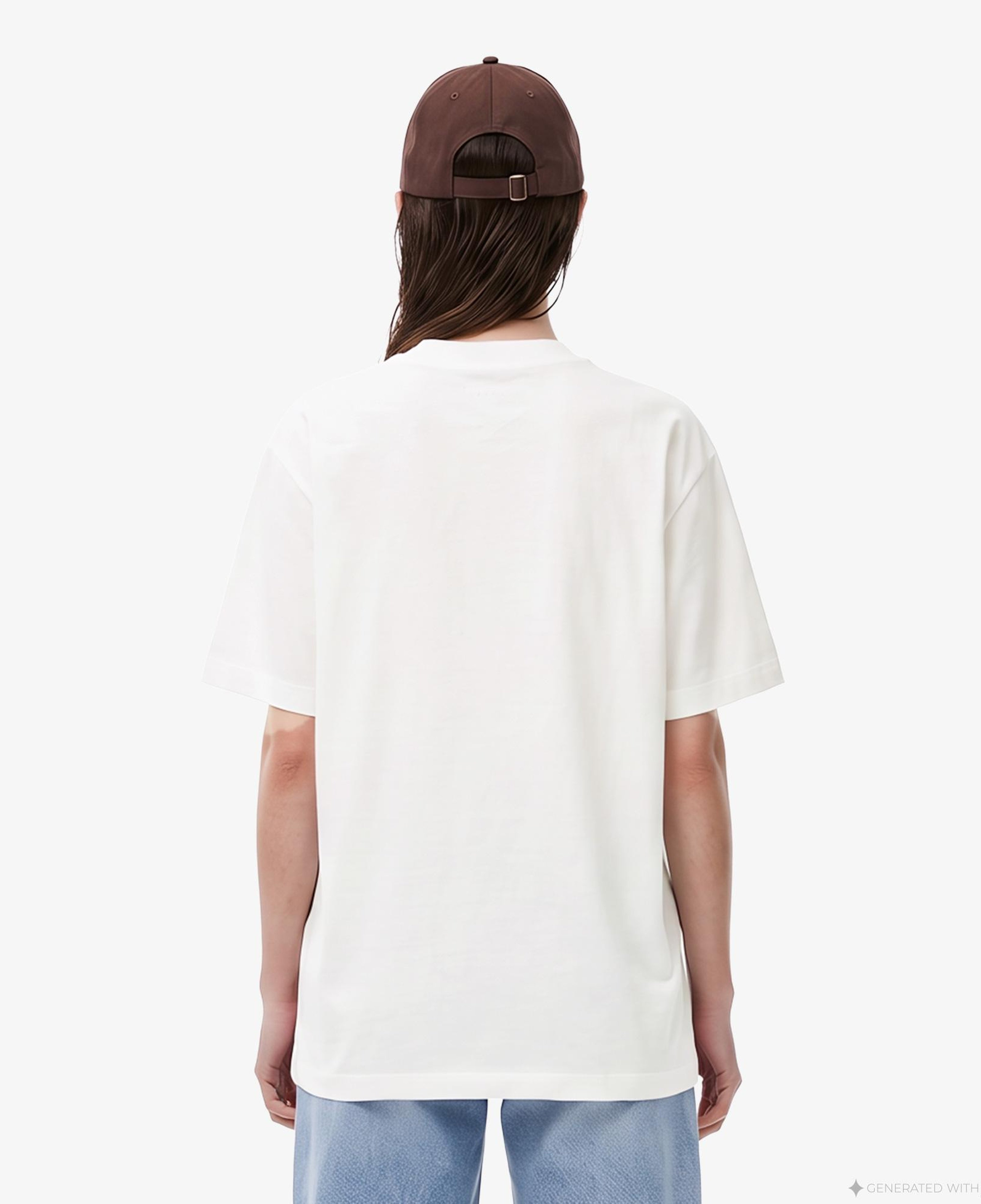 FashFed Basic Unisex Krem Rengi T-Shirt