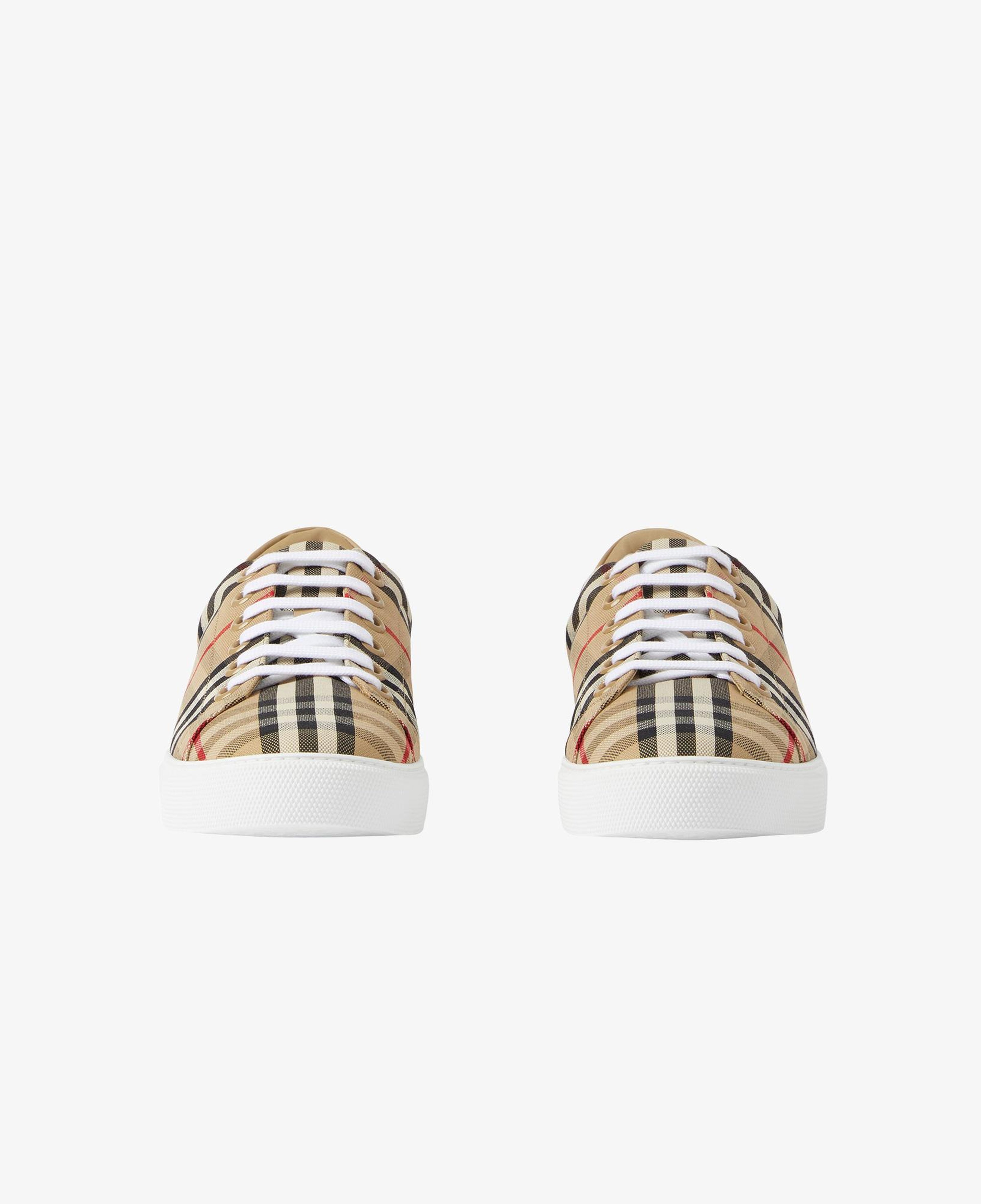 Burberry Check and Leather Kadın Bej Sneaker