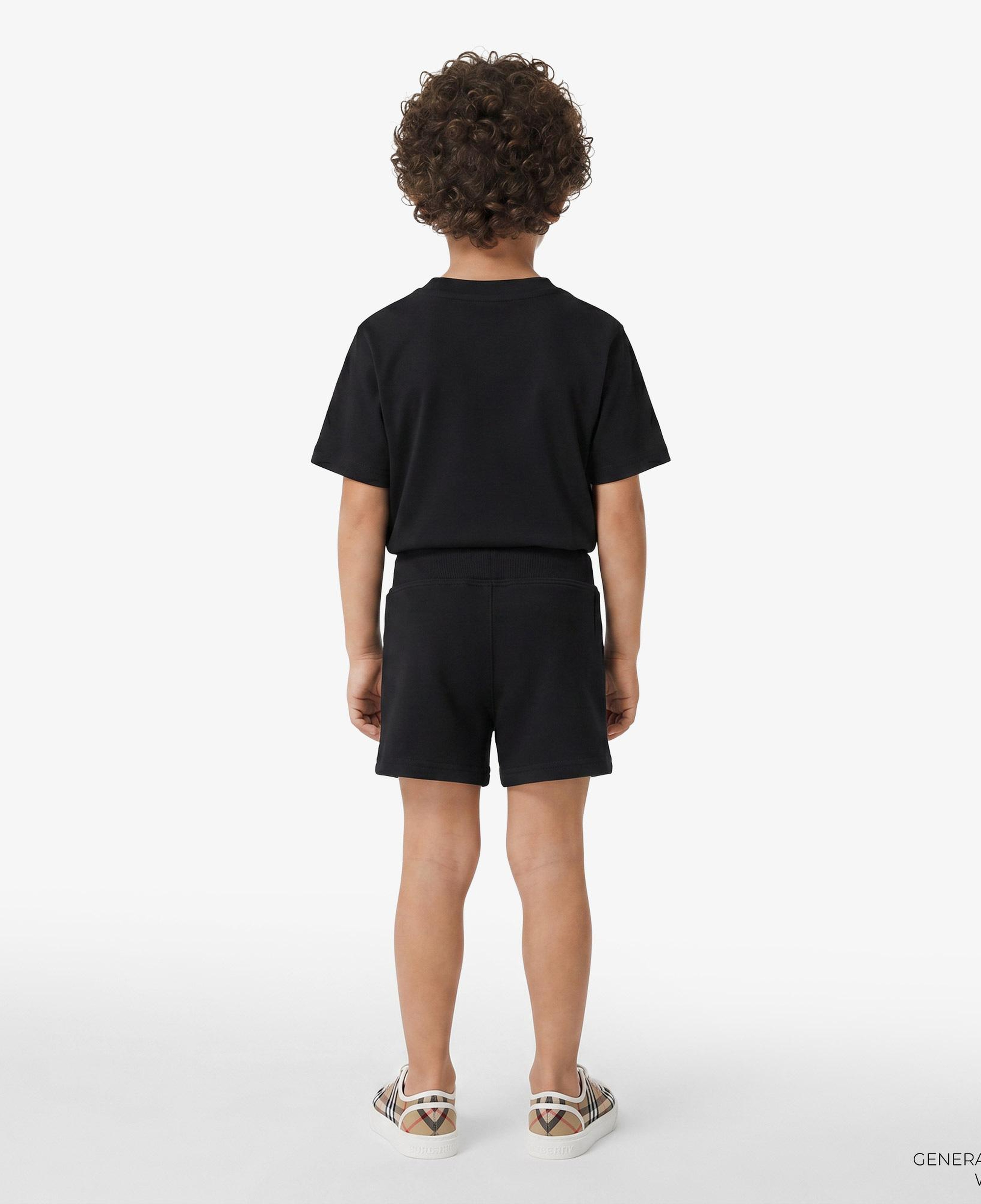 Burberry Benny Check Trim Cotton Çocuk Siyah Şort