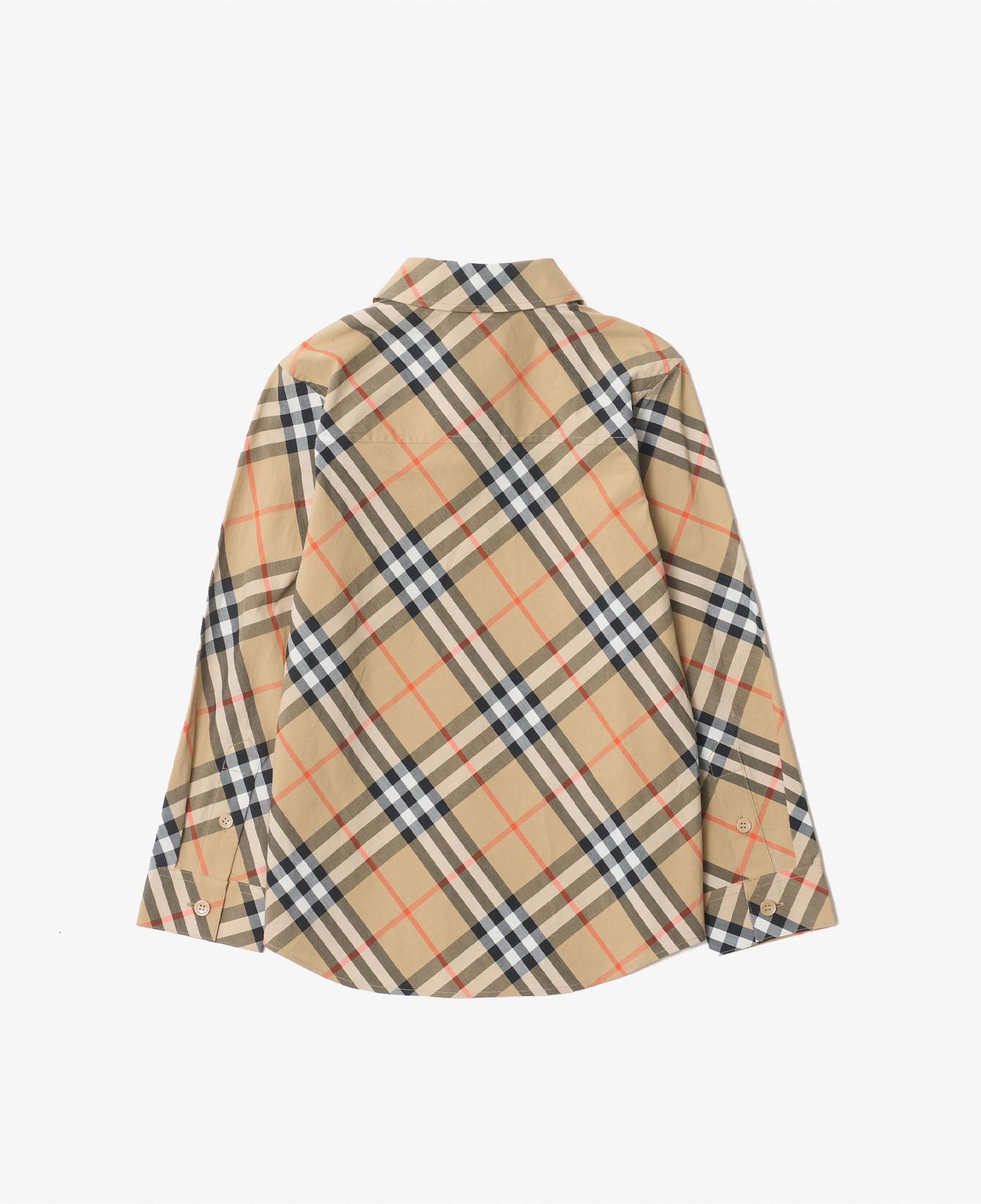 Burberry Check Pamuklu Çocuk Bej Gömlek