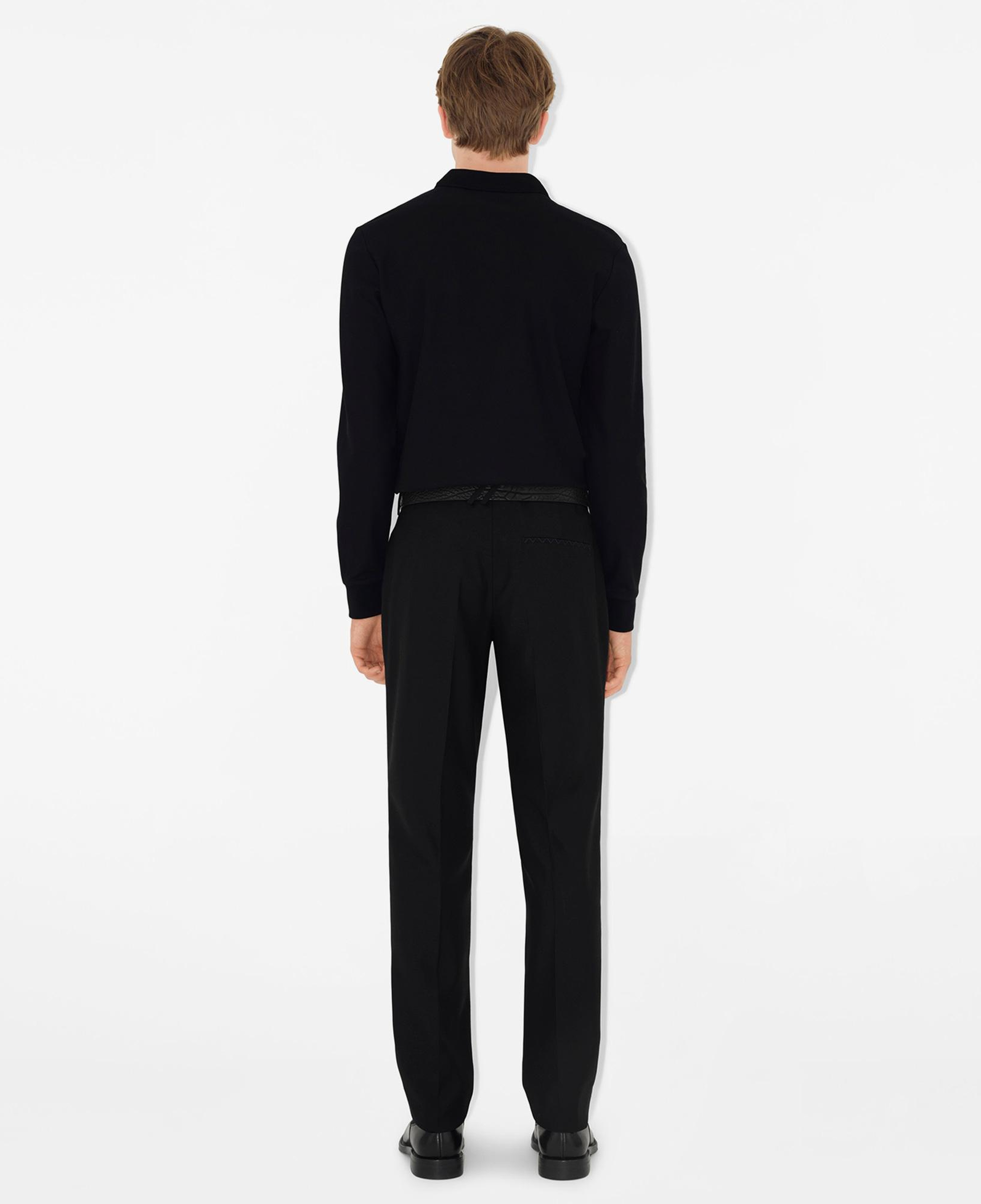 Burberry Long-sleeve Pamuklu Erkek Siyah Polo