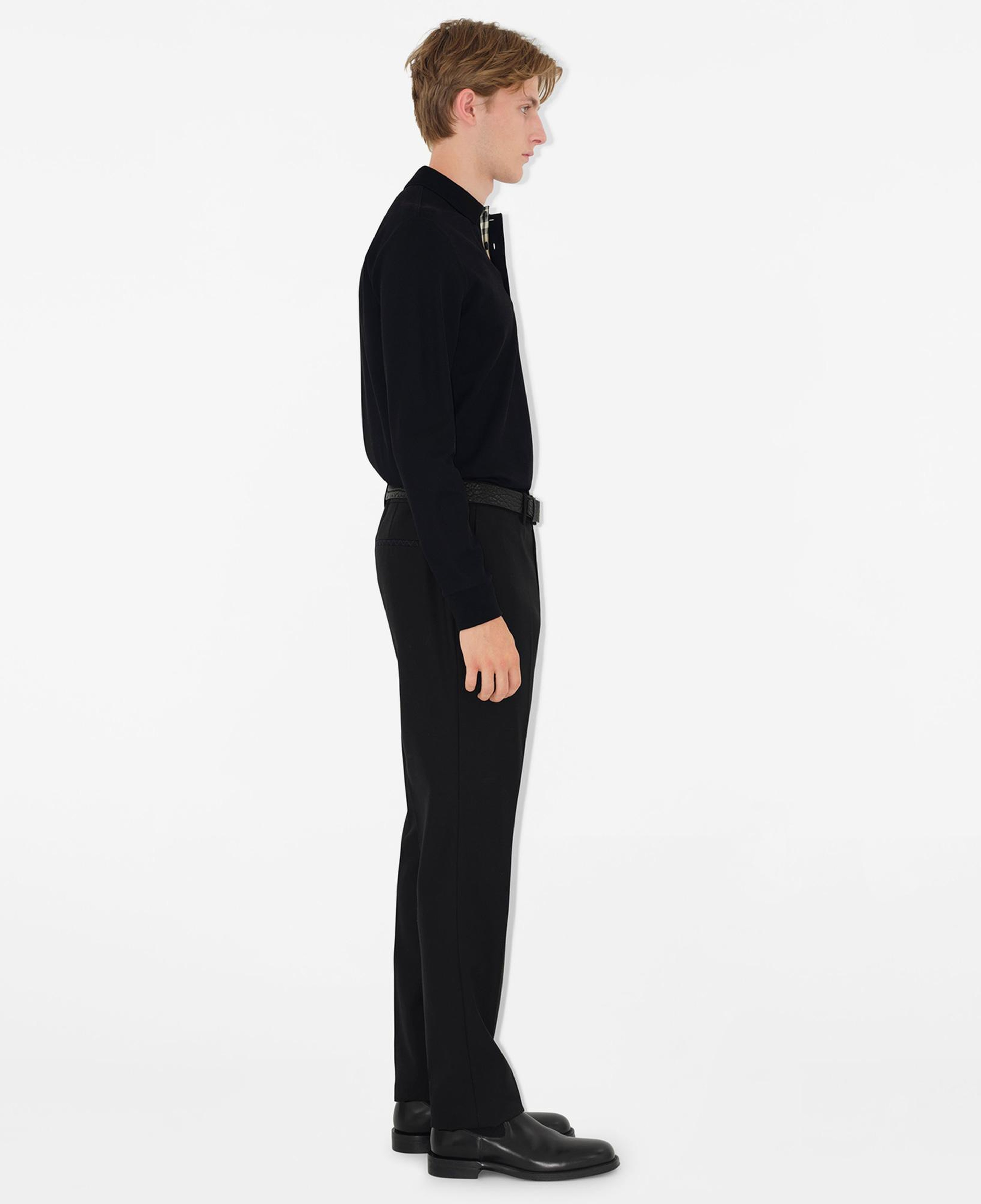 Burberry Long-sleeve Pamuklu Erkek Siyah Polo