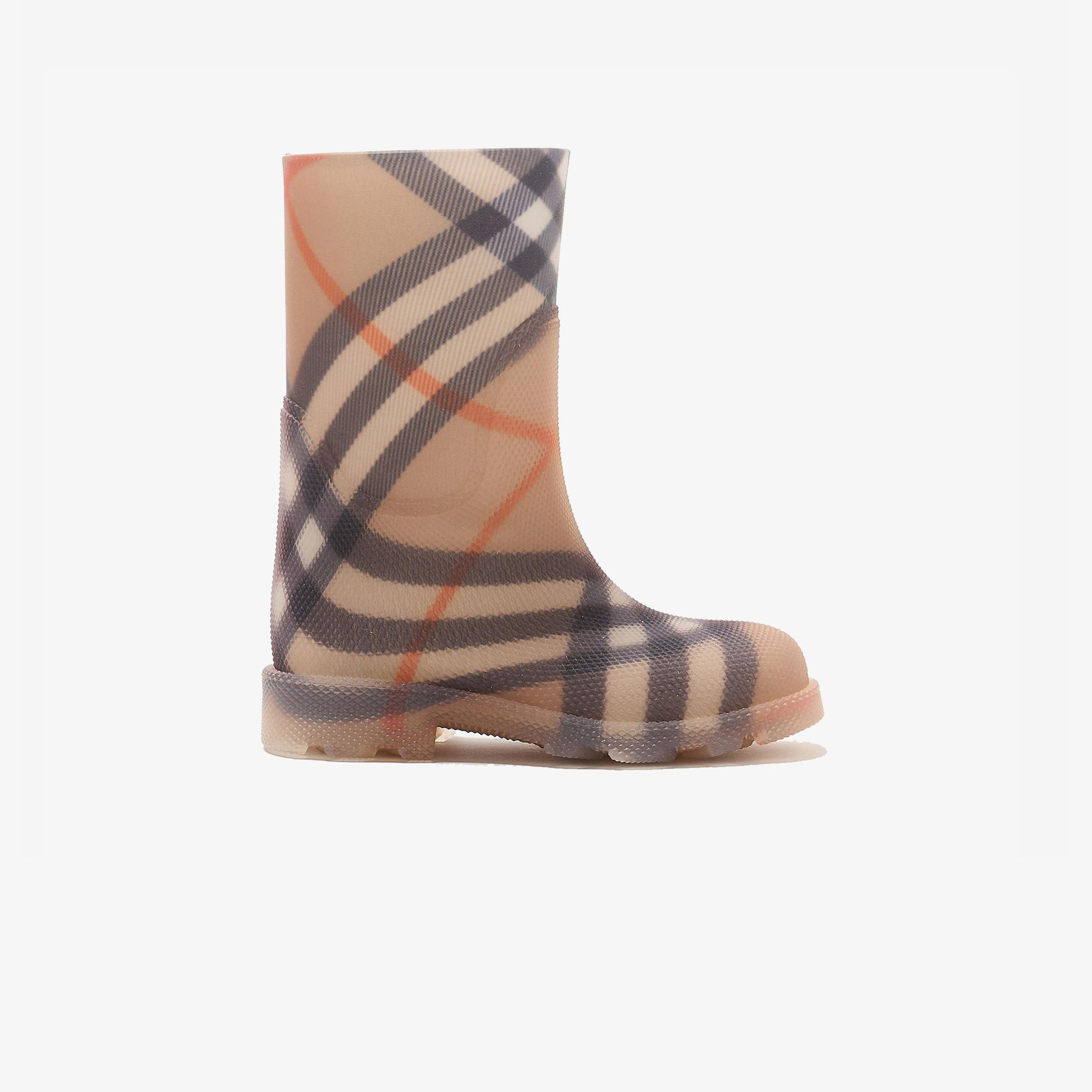 Burberry Check Rubber Marsh High Çocuk Bej Bot