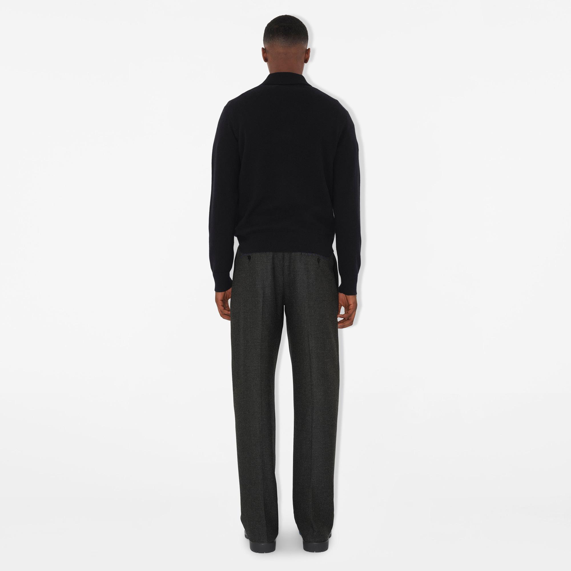Burberry Cashmere Blend Erkek Siyah Uzun Kollu Triko