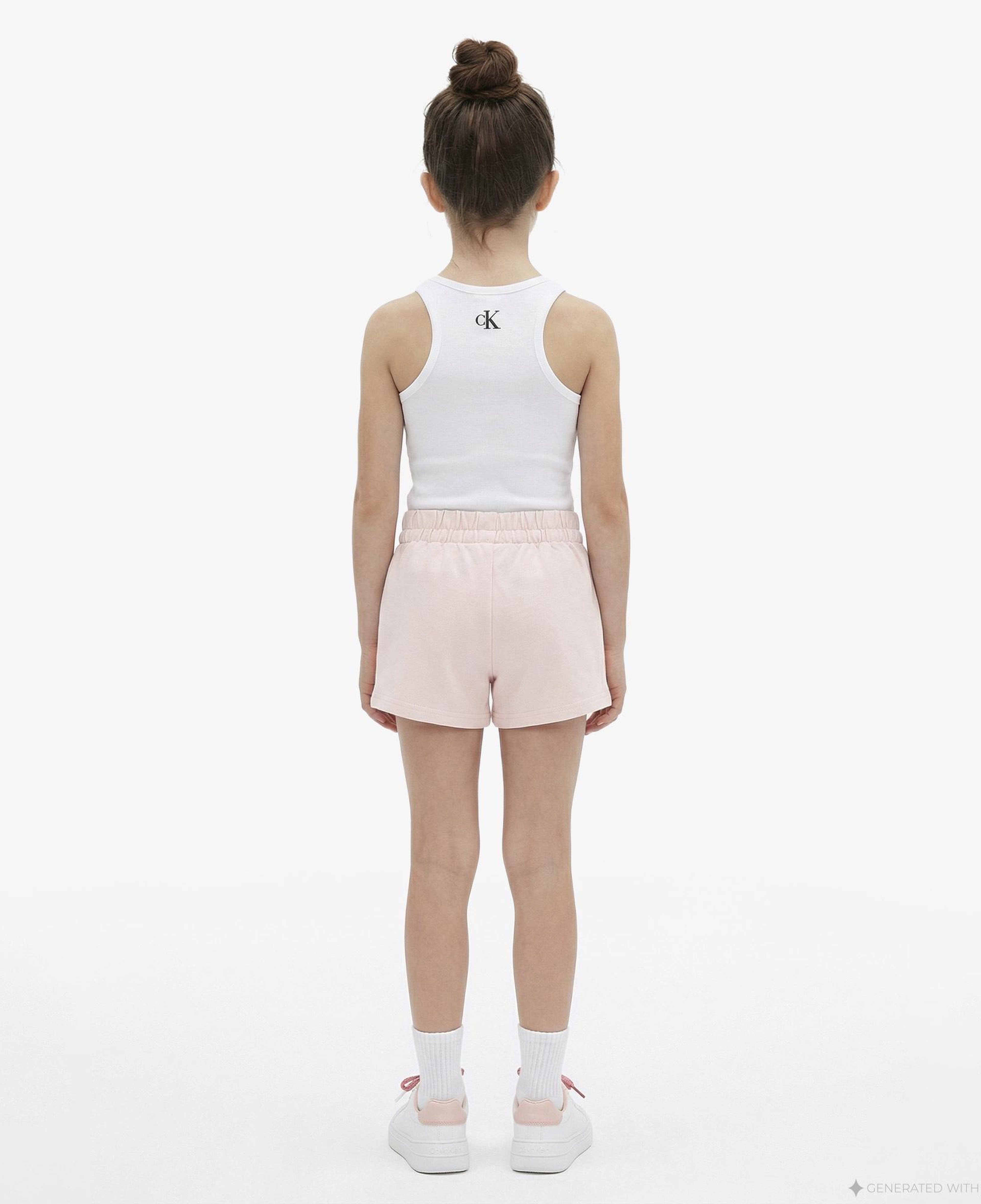 Calvin Klein Logo Knit Çocuk Pembe Şort