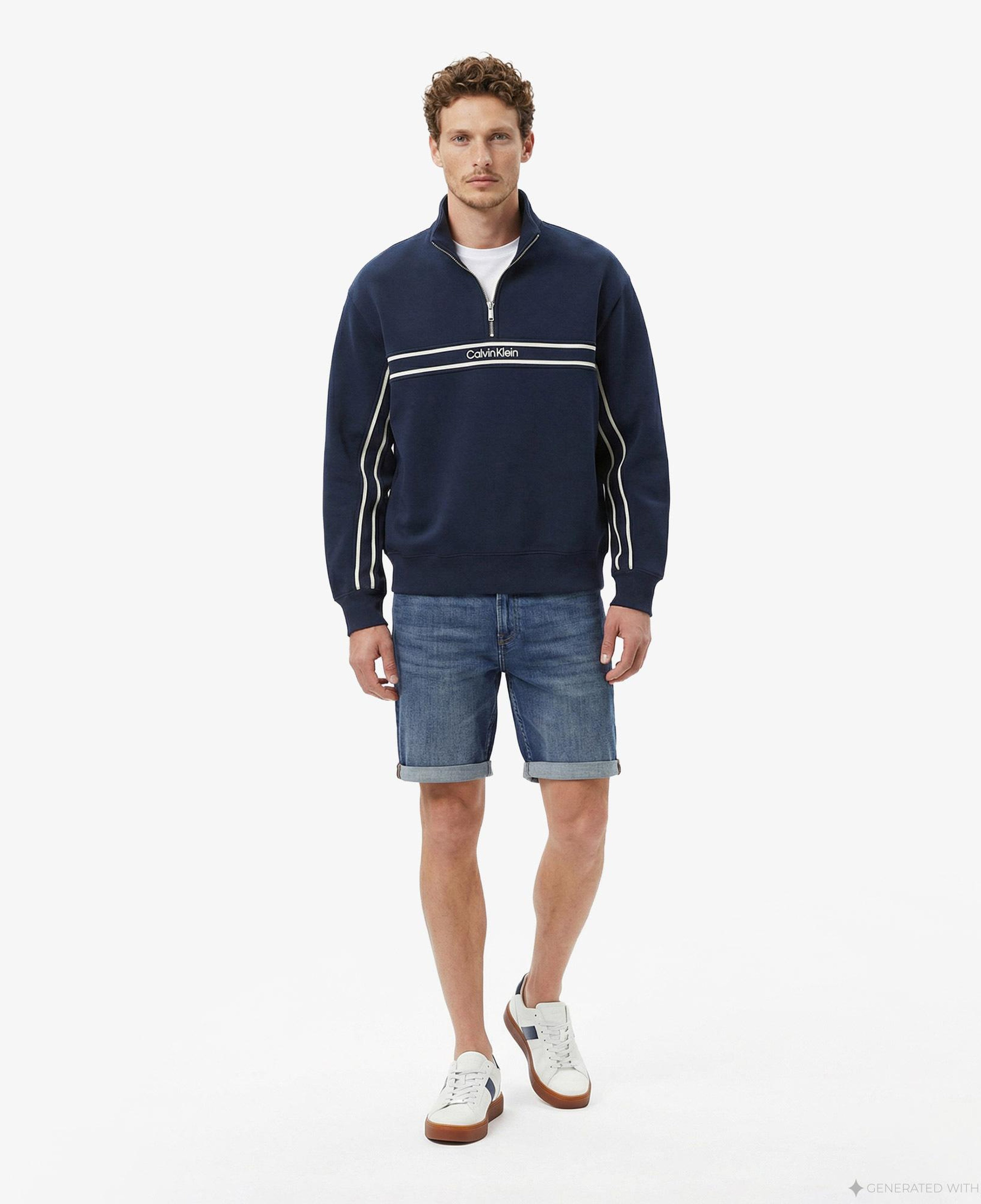 Calvin Klein Slim Hampton Erkek Mavi Şort