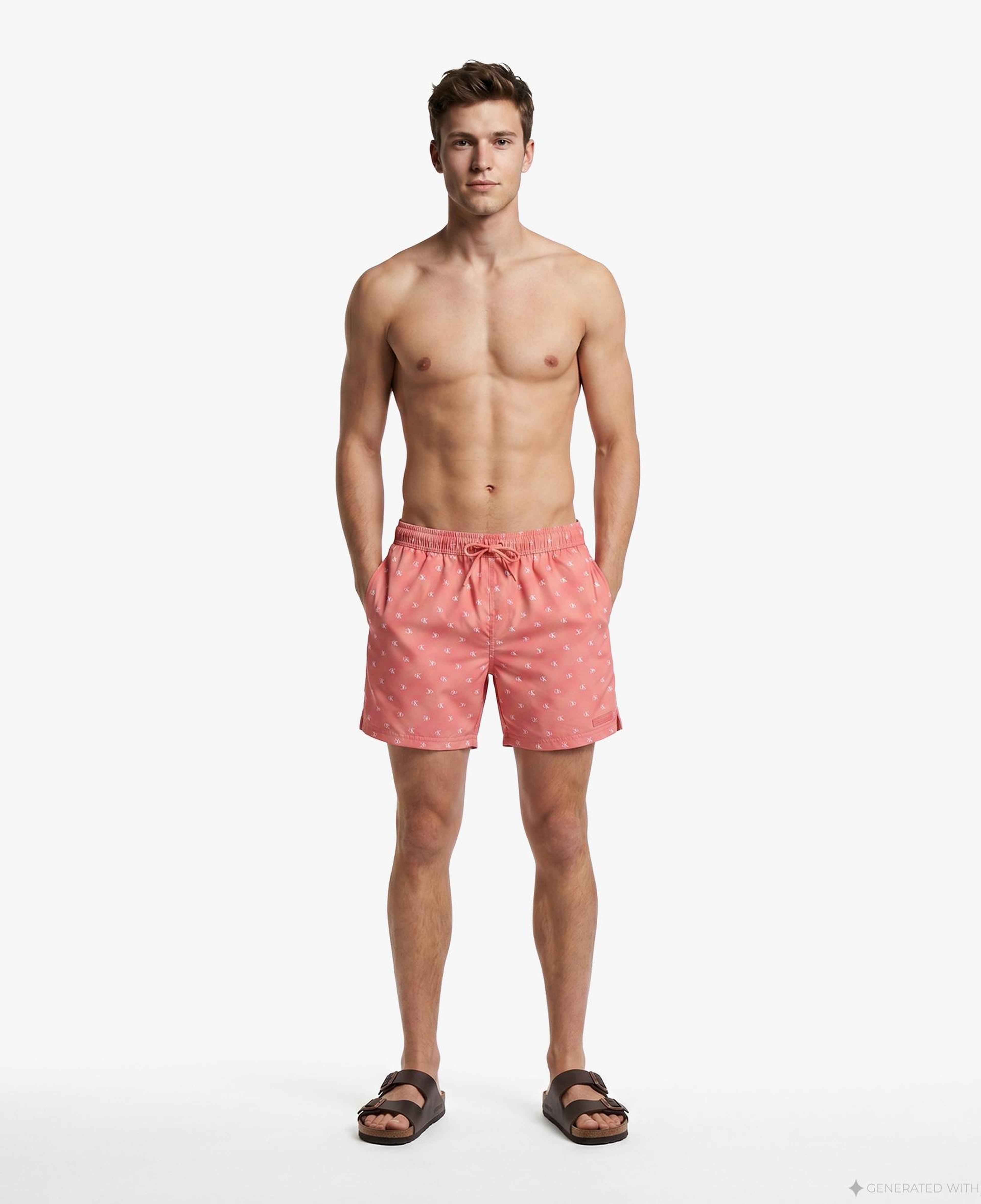 Calvin Klein Medium Drawstring Covered Erkek Turuncu Deniz Şortu