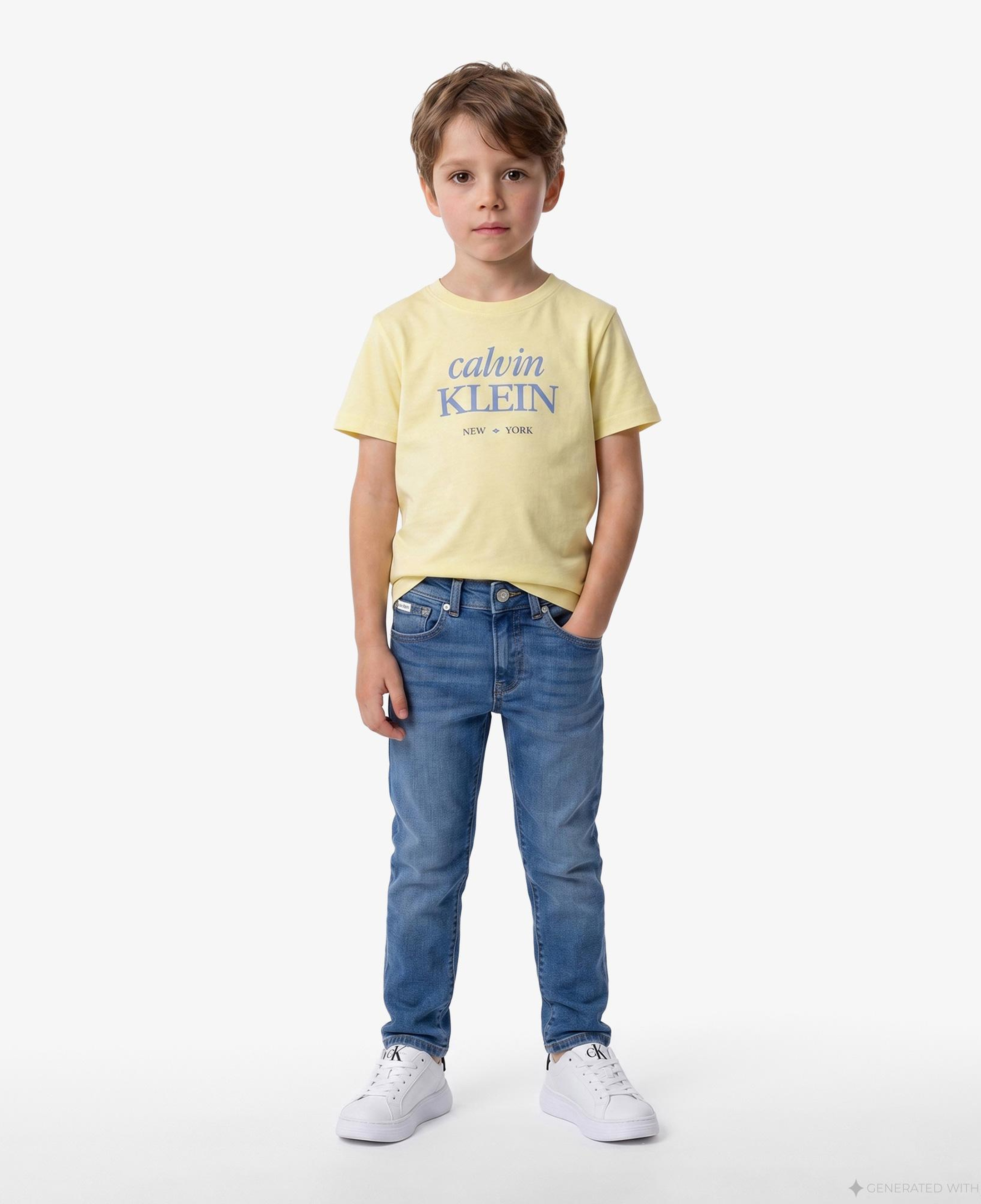 Calvin Klein Logo Çocuk Sarı T-Shirt