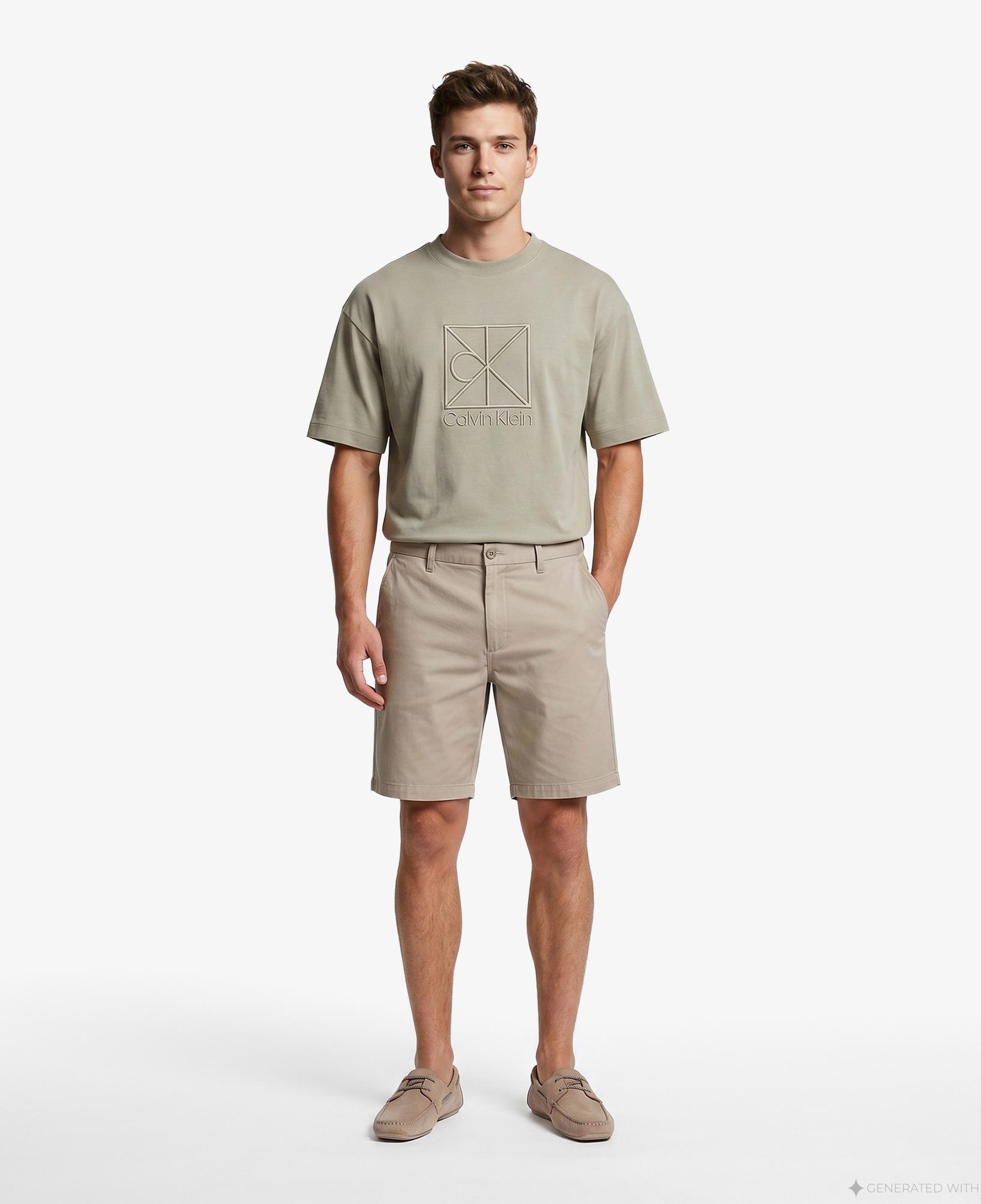 Calvin Klein Refined Stretch Classic Erkek Kahverengi Şort