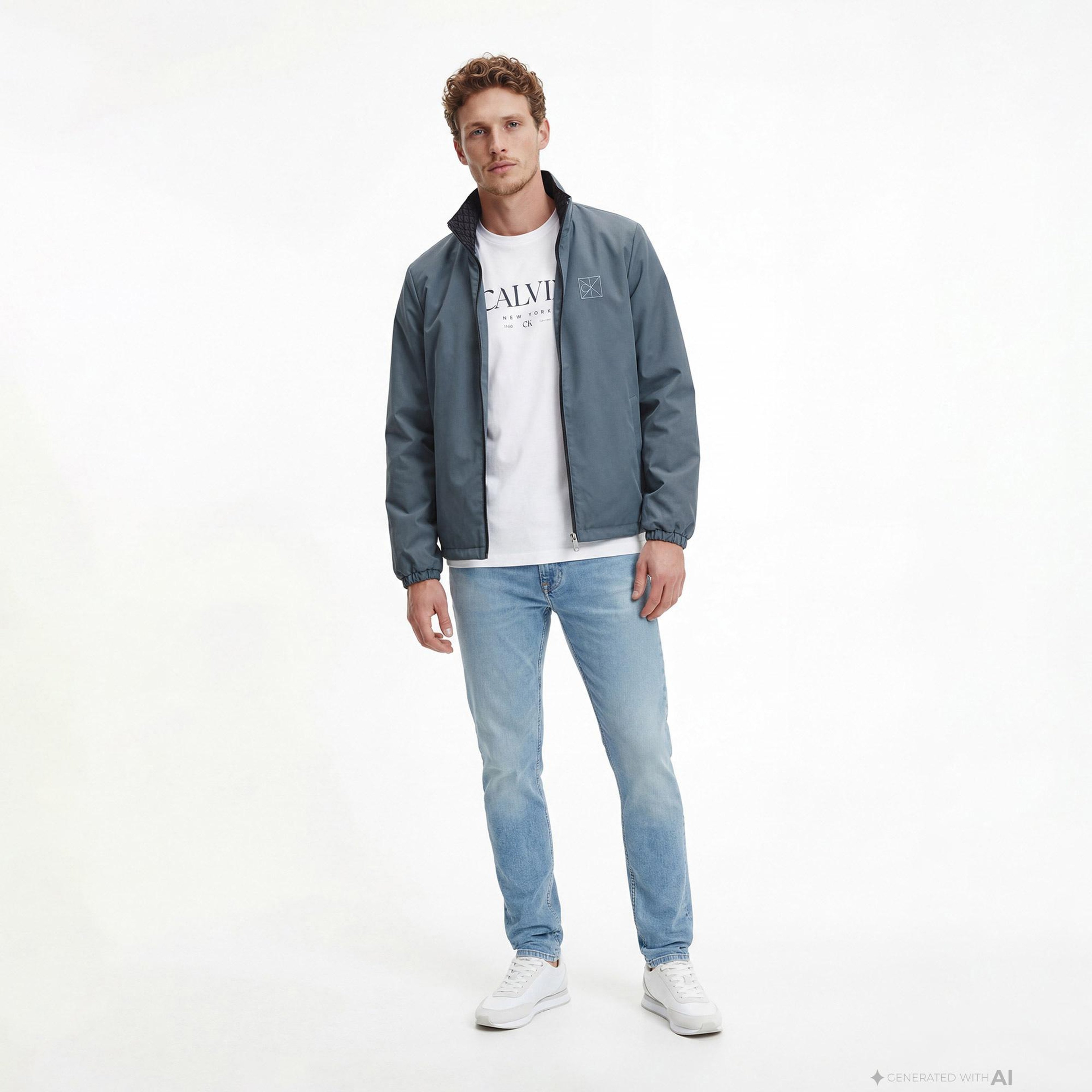 Calvin Klein Nylon Unfilled Reversible Erkek Siyah Ceket