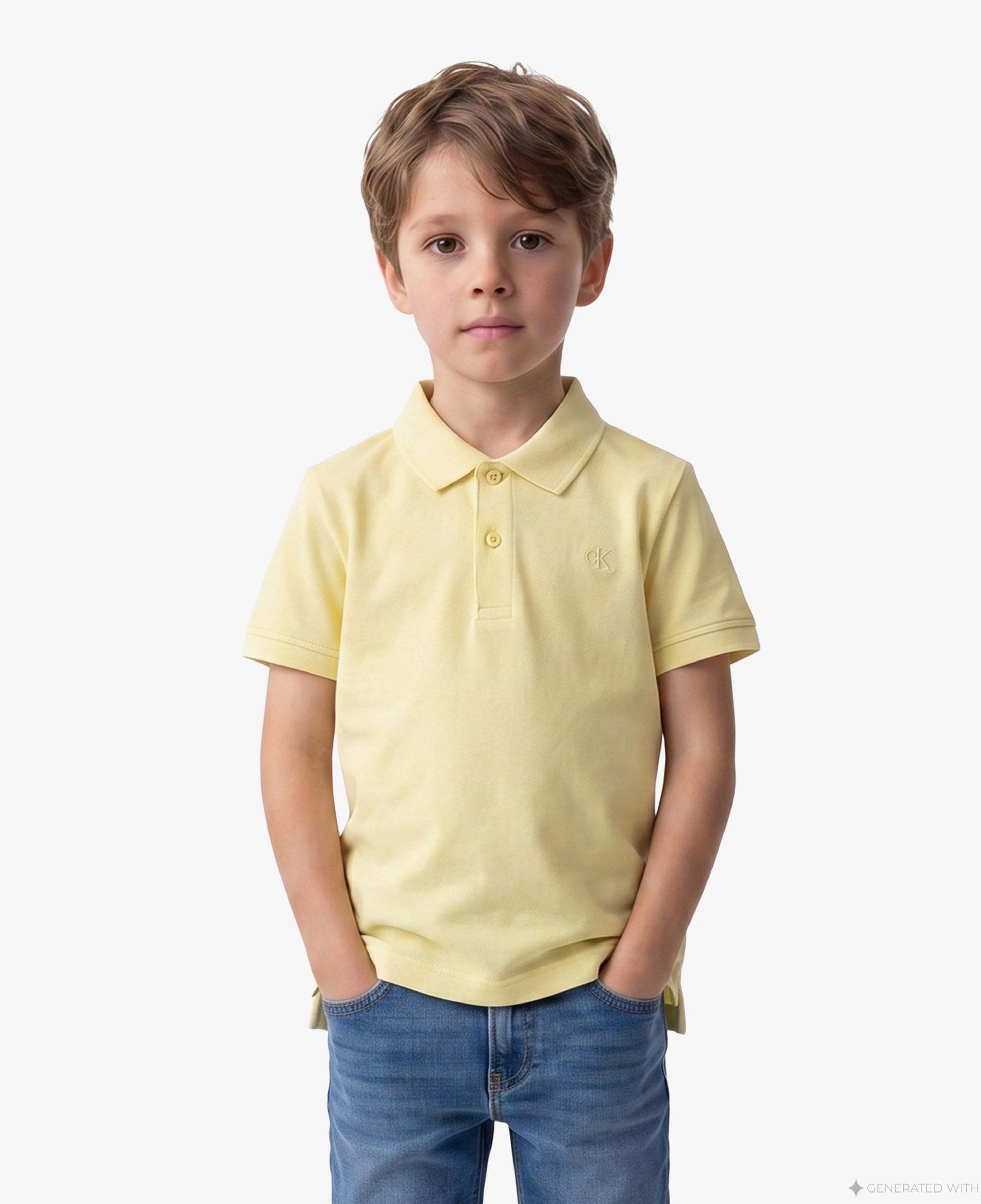 Calvin Klein Solid Çocuk Sarı Polo