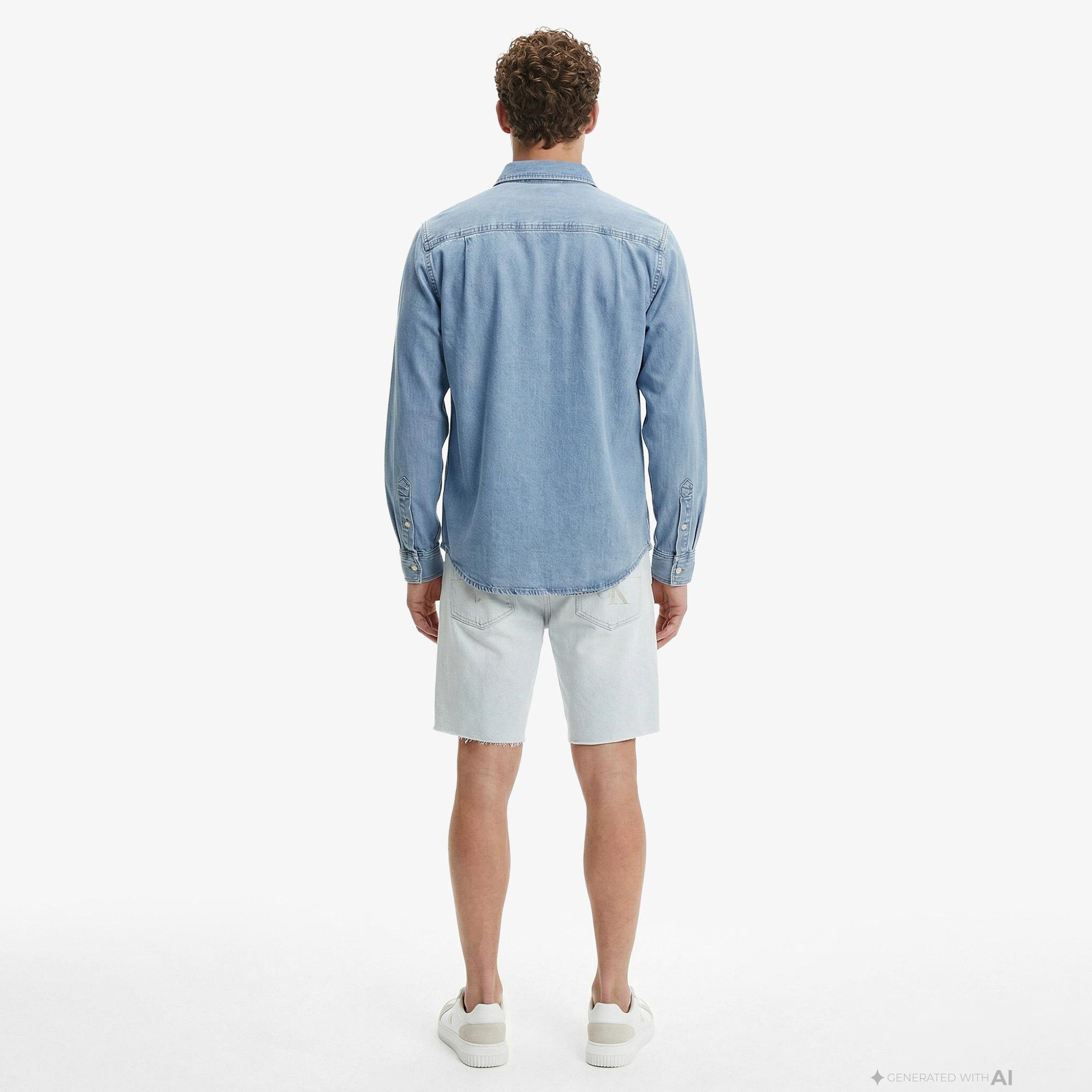 Calvin Klein Essential Classic 205 Erkek Mavi Gömlek
