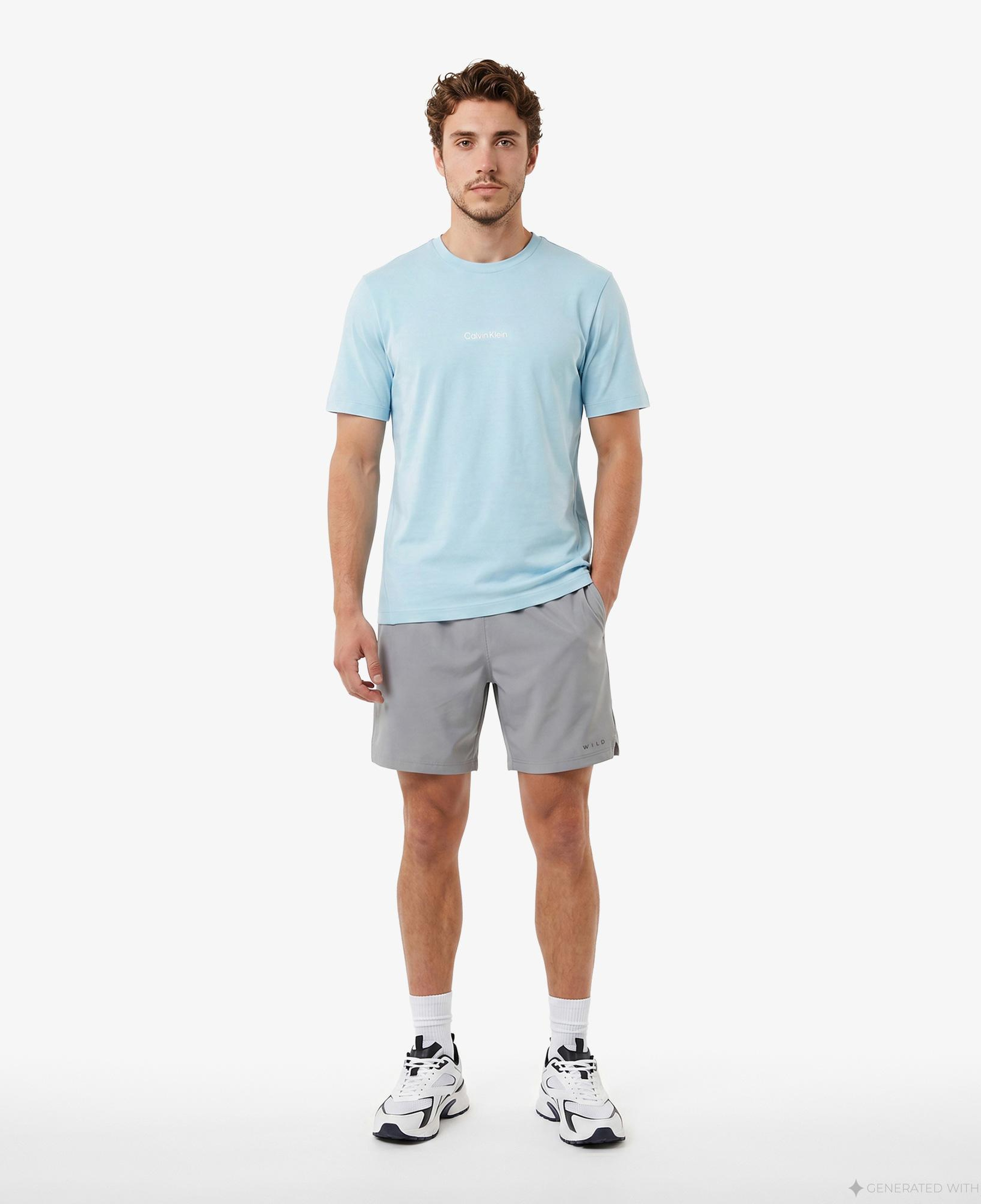 Calvin Klein Crew Neck Erkek Mavi T-Shirt