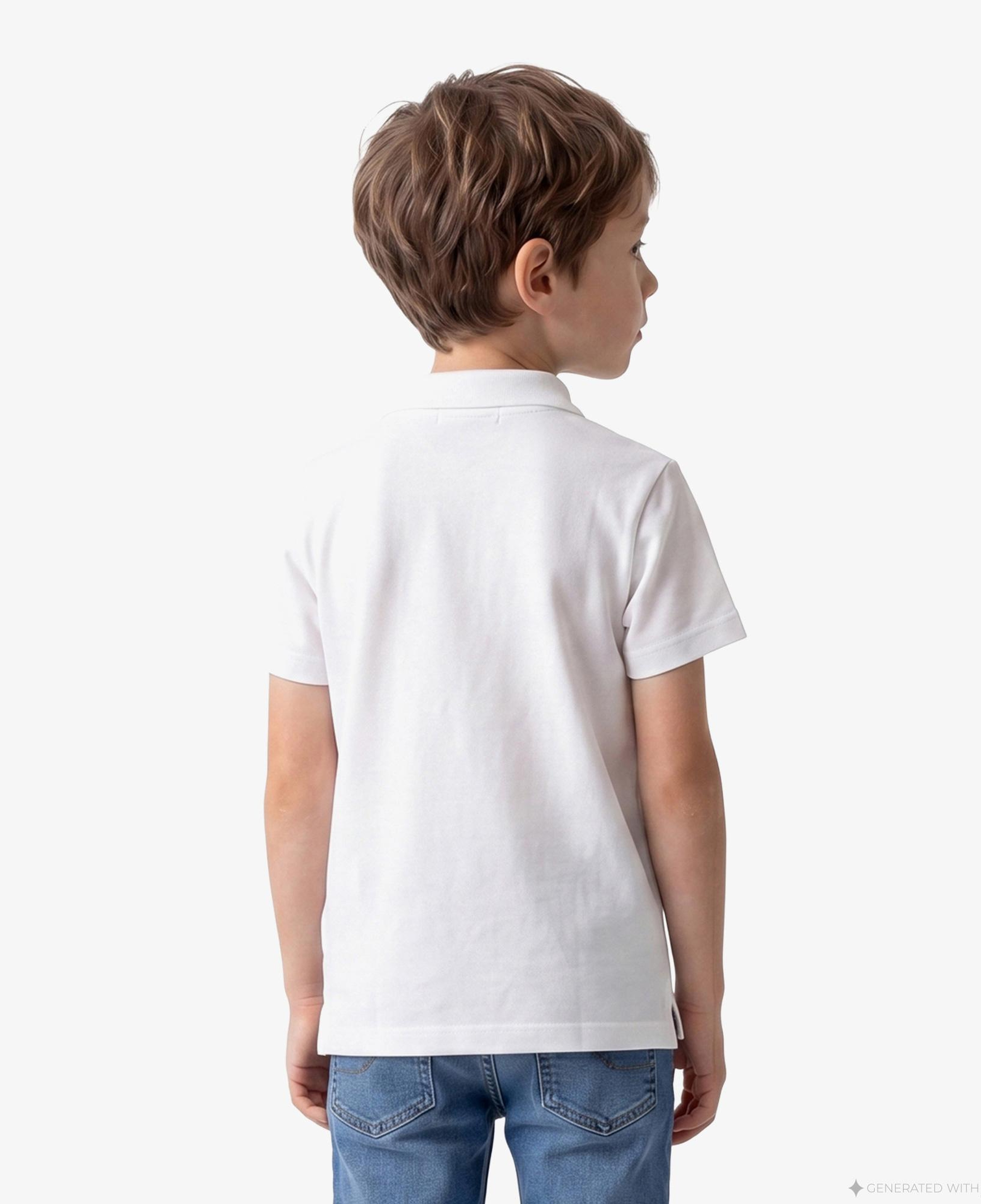 Calvin Klein Solid Çocuk Beyaz Polo
