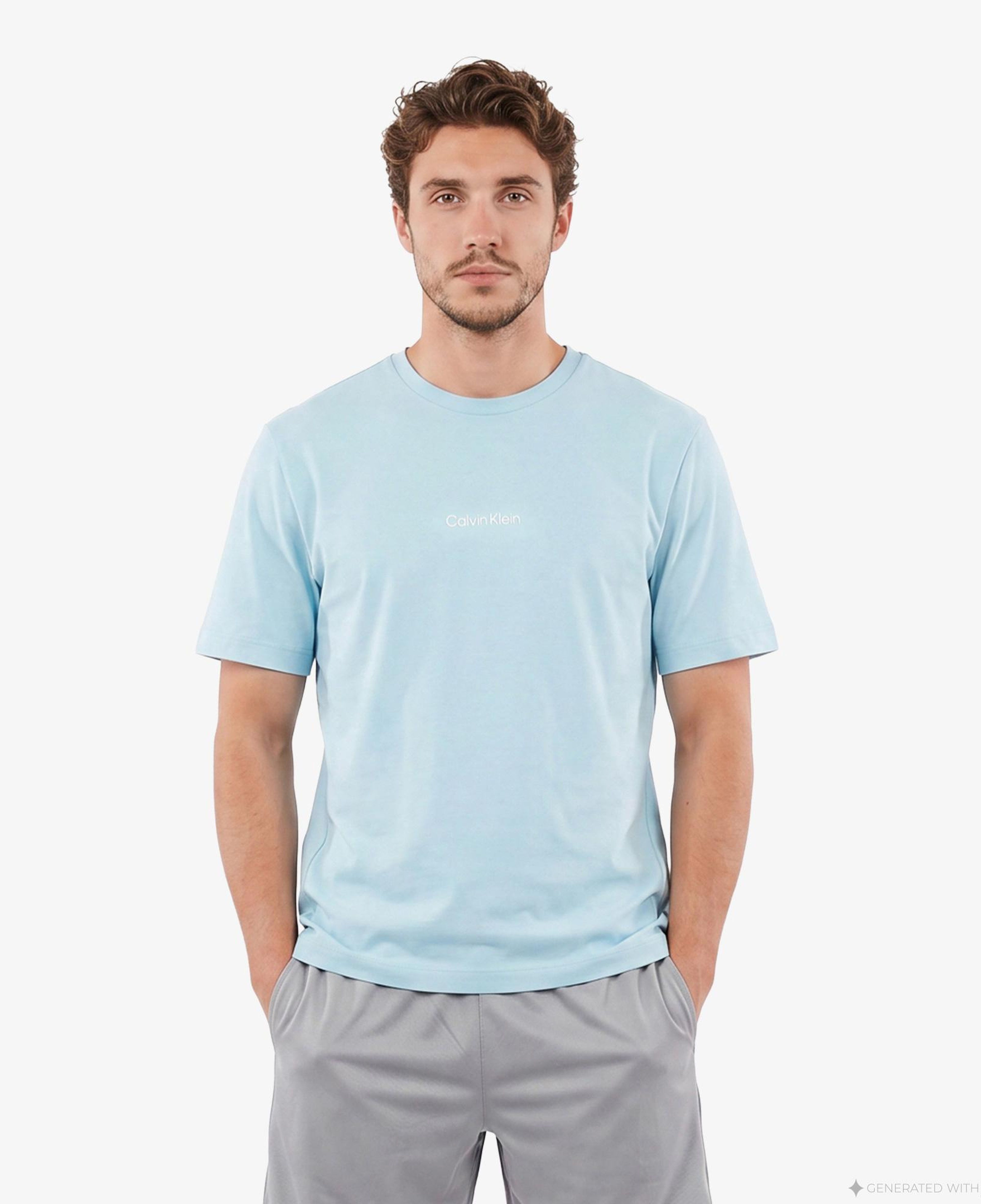 Calvin Klein Crew Neck Erkek Mavi T-Shirt