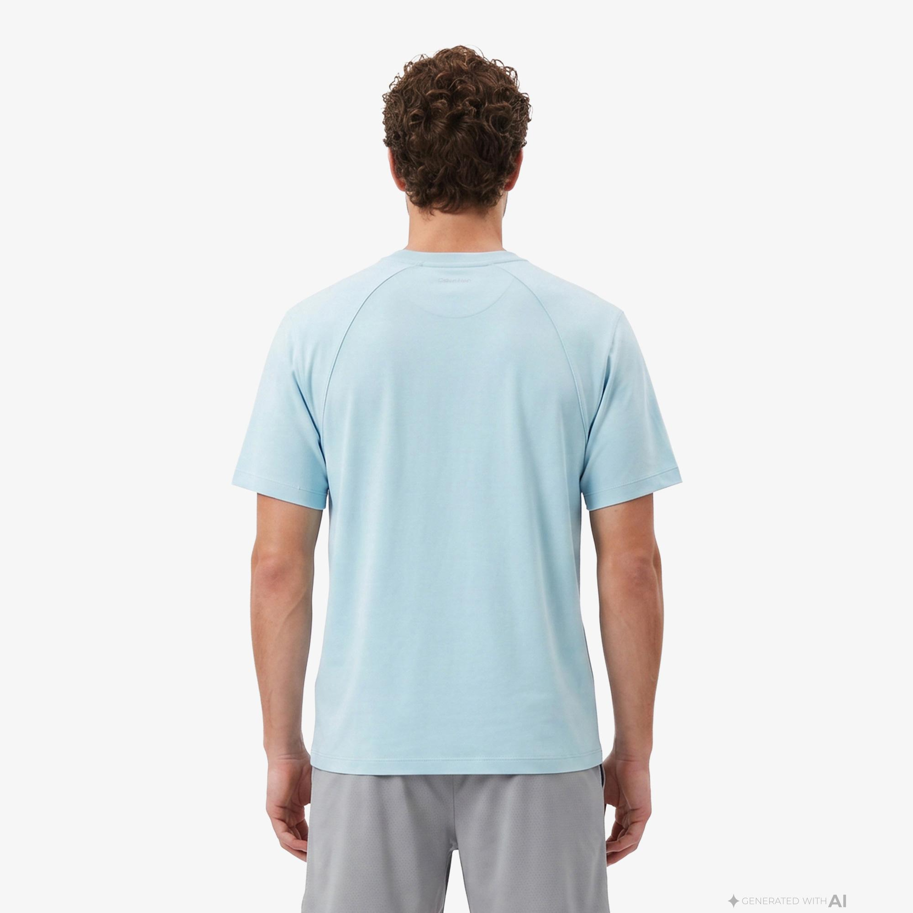 Calvin Klein Crew Neck Erkek Mavi T-Shirt