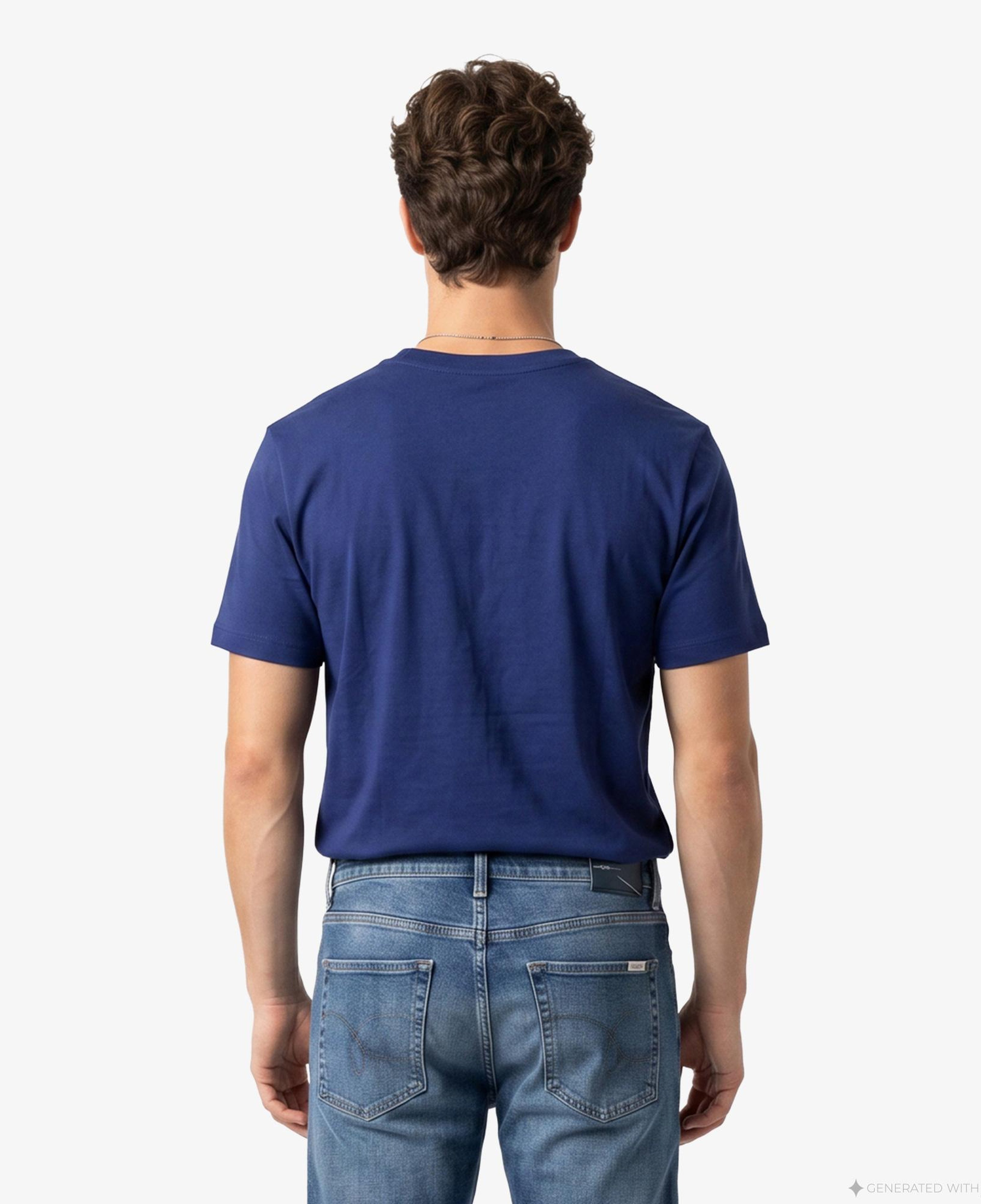 Calvin Klein 20S Sportswear Grap Erkek Mavi T-Shirt