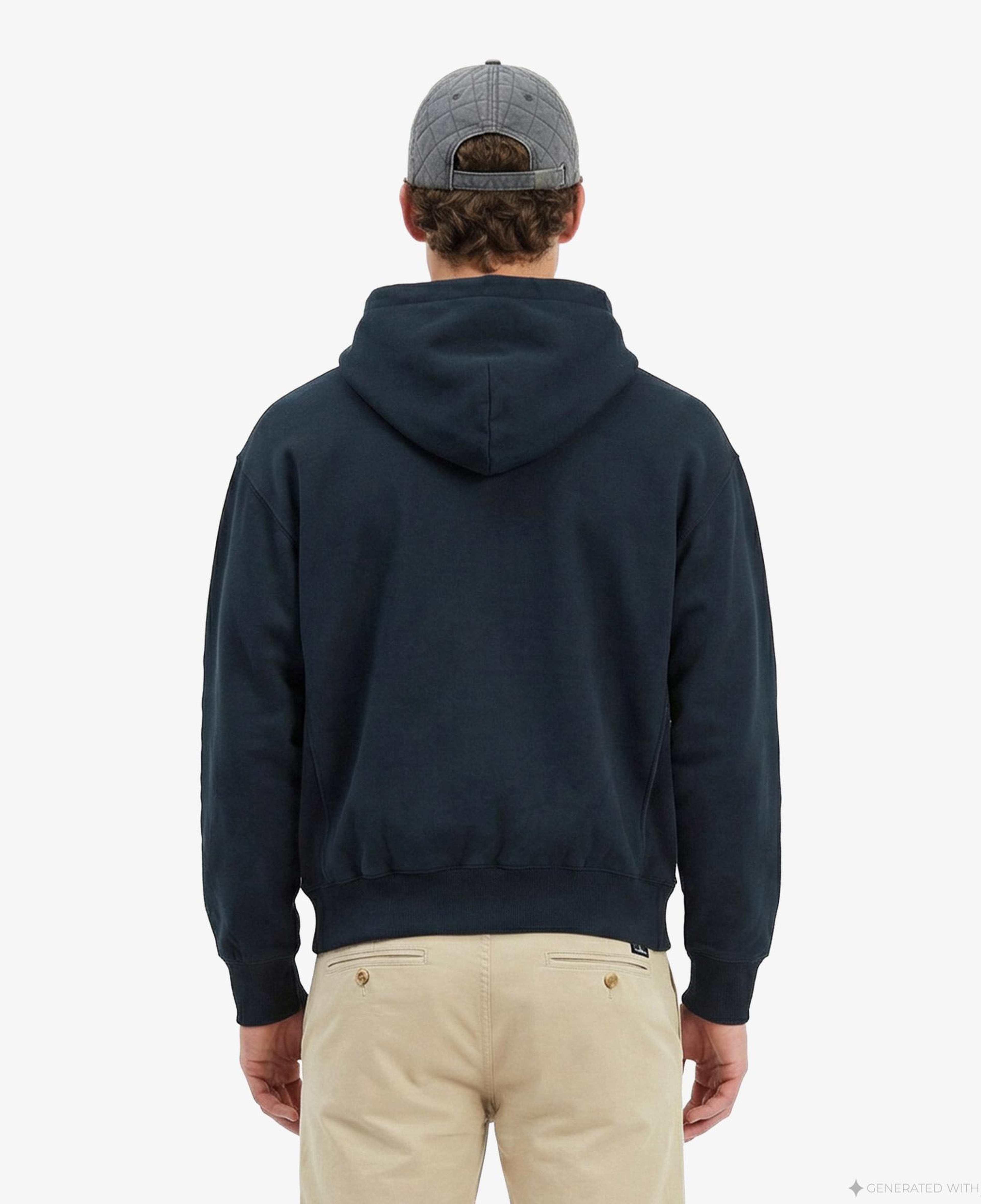 Calvin Klein Premium Fleece Graphic Erkek Mavi Sweatshirt