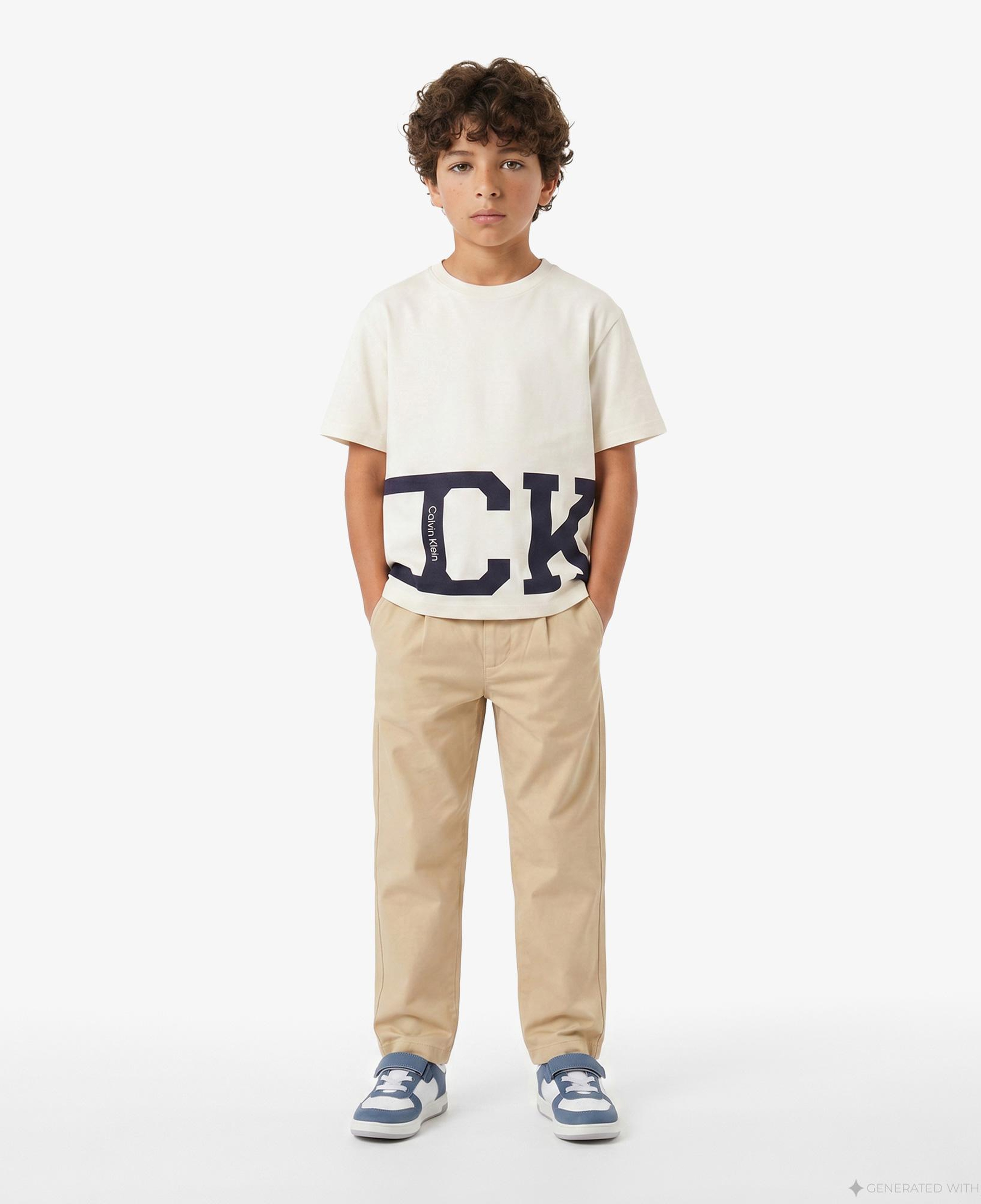 Calvin Klein Varsity Çocuk Sarı T-Shirt