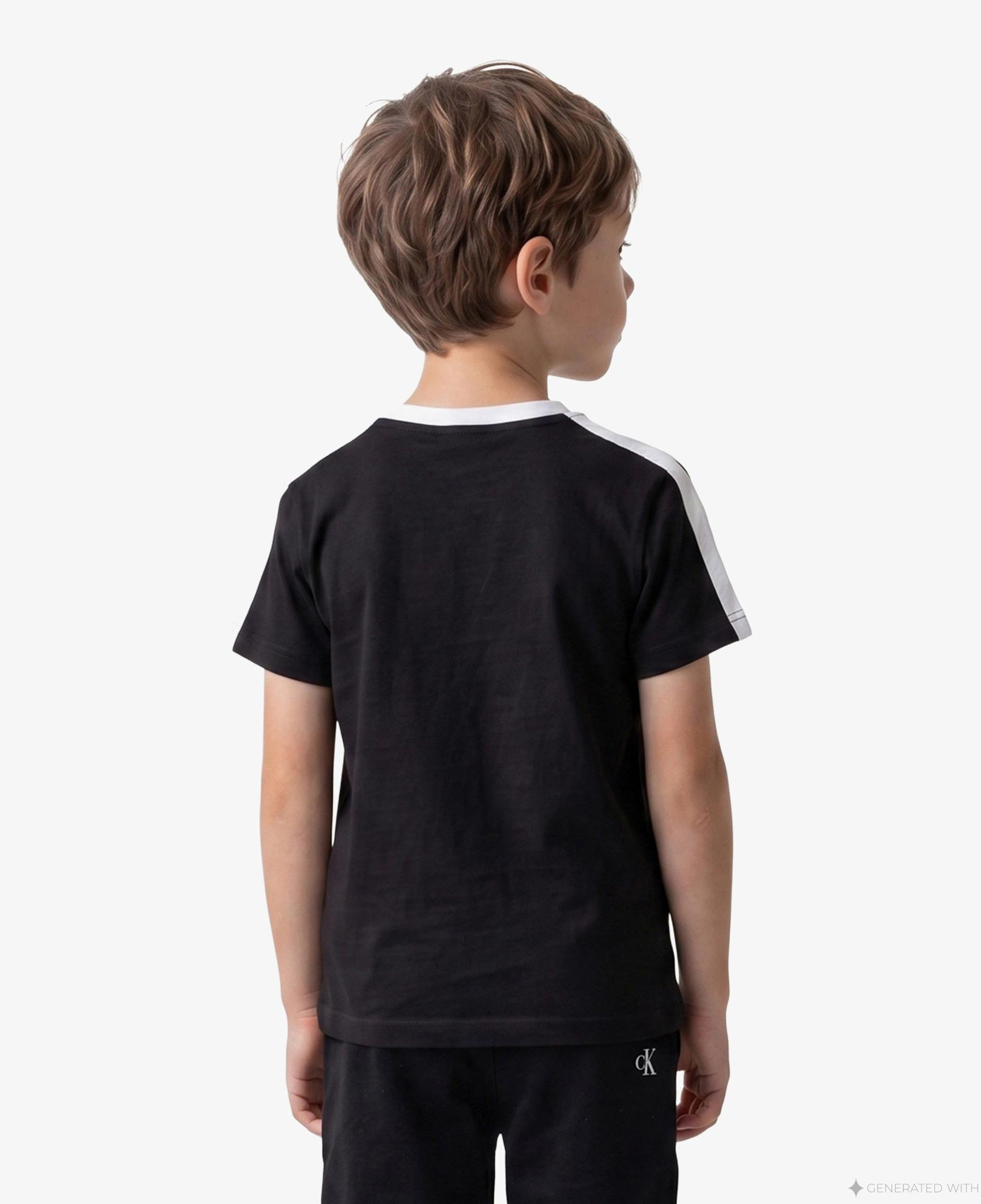 Calvin Klein Taping Çocuk Siyah T-Shirt