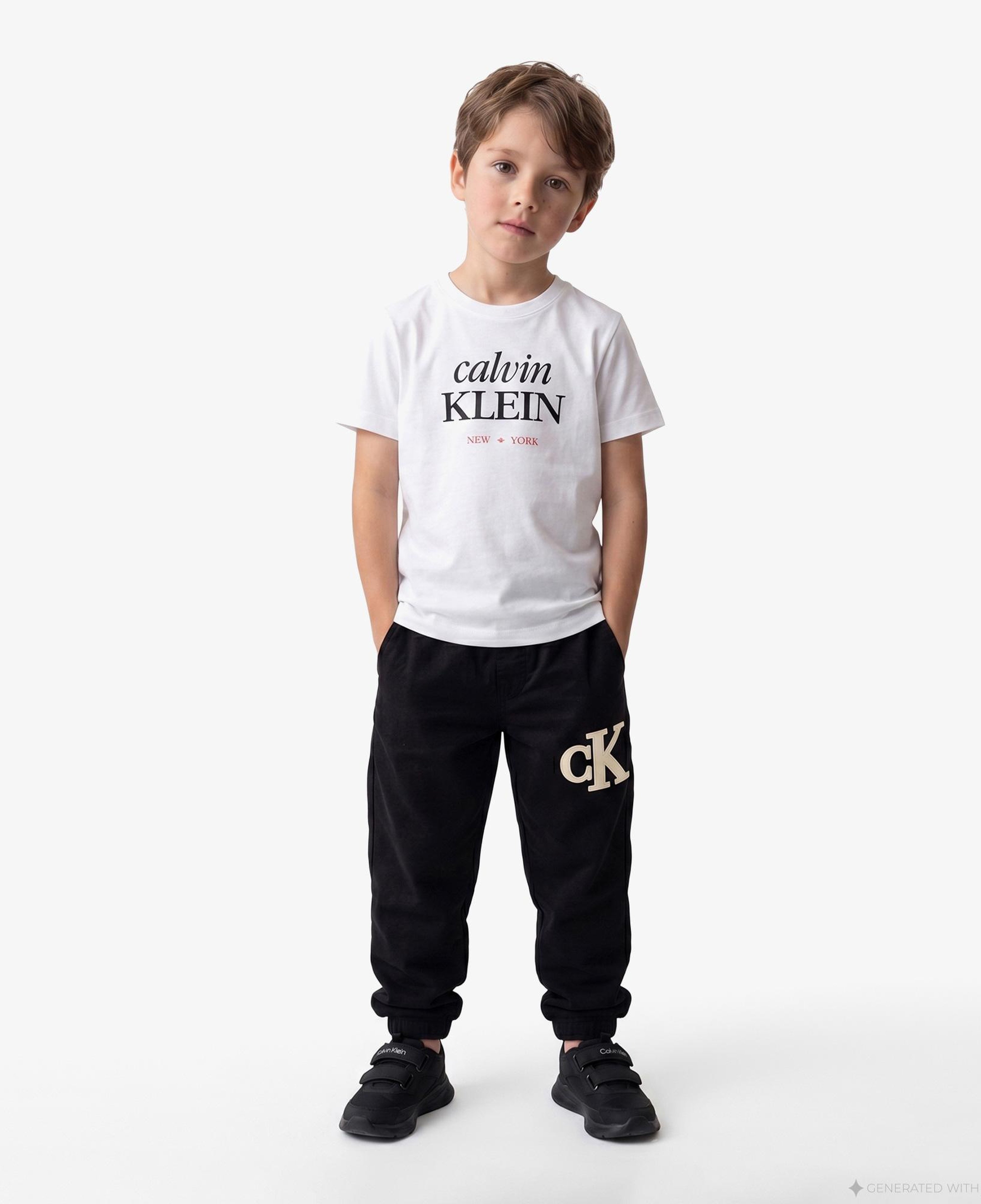 Calvin Klein Logo Çocuk Beyaz T-Shirt