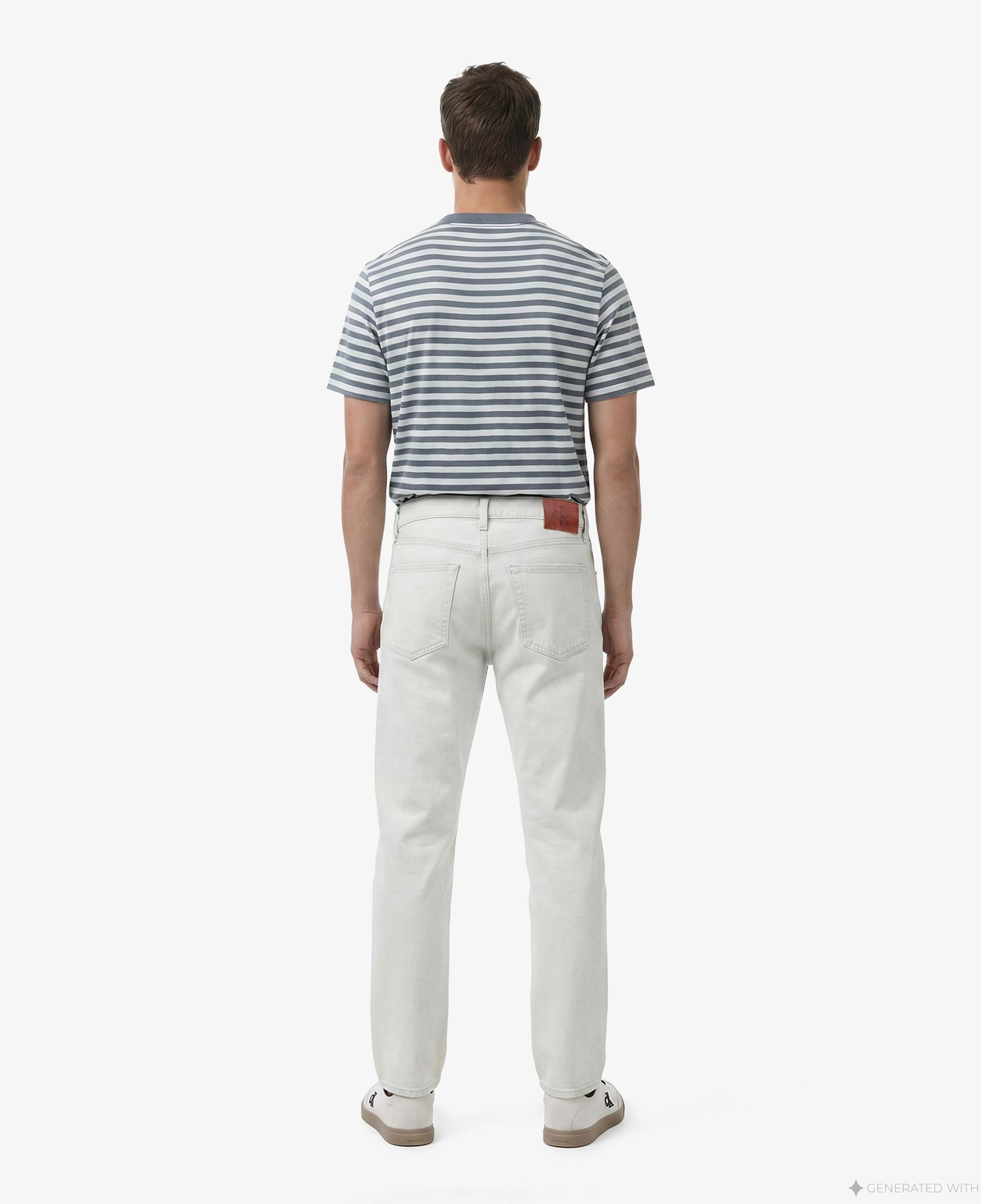 Calvin Klein Baggy Bleachout 205 Erkek Mavi Jean