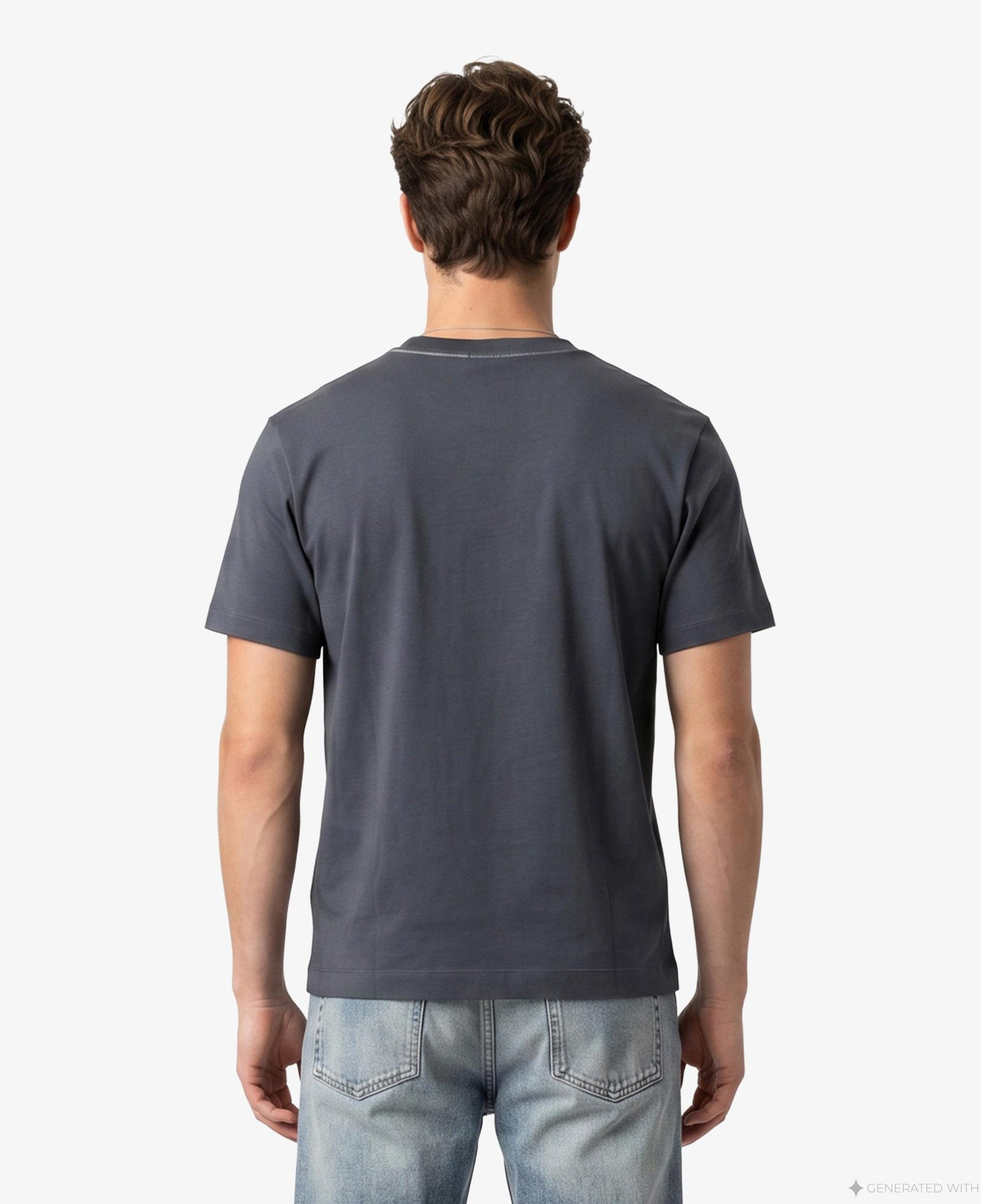 Calvin Klein Contrast Collar Stitch Crewnk Erkek Gri T-Shirt