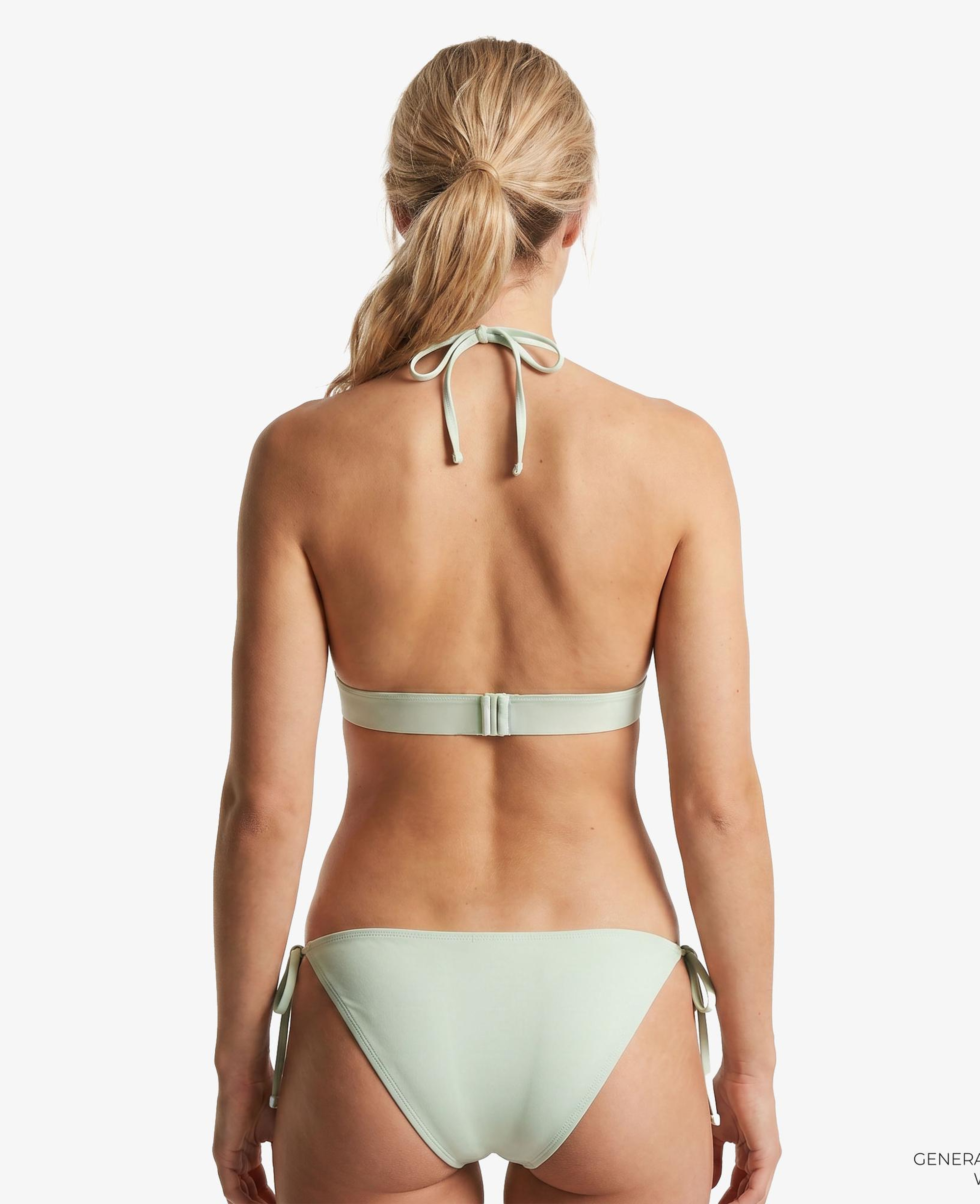 Calvin Klein Halter Triangle Kadın Haki Bikini Üstü