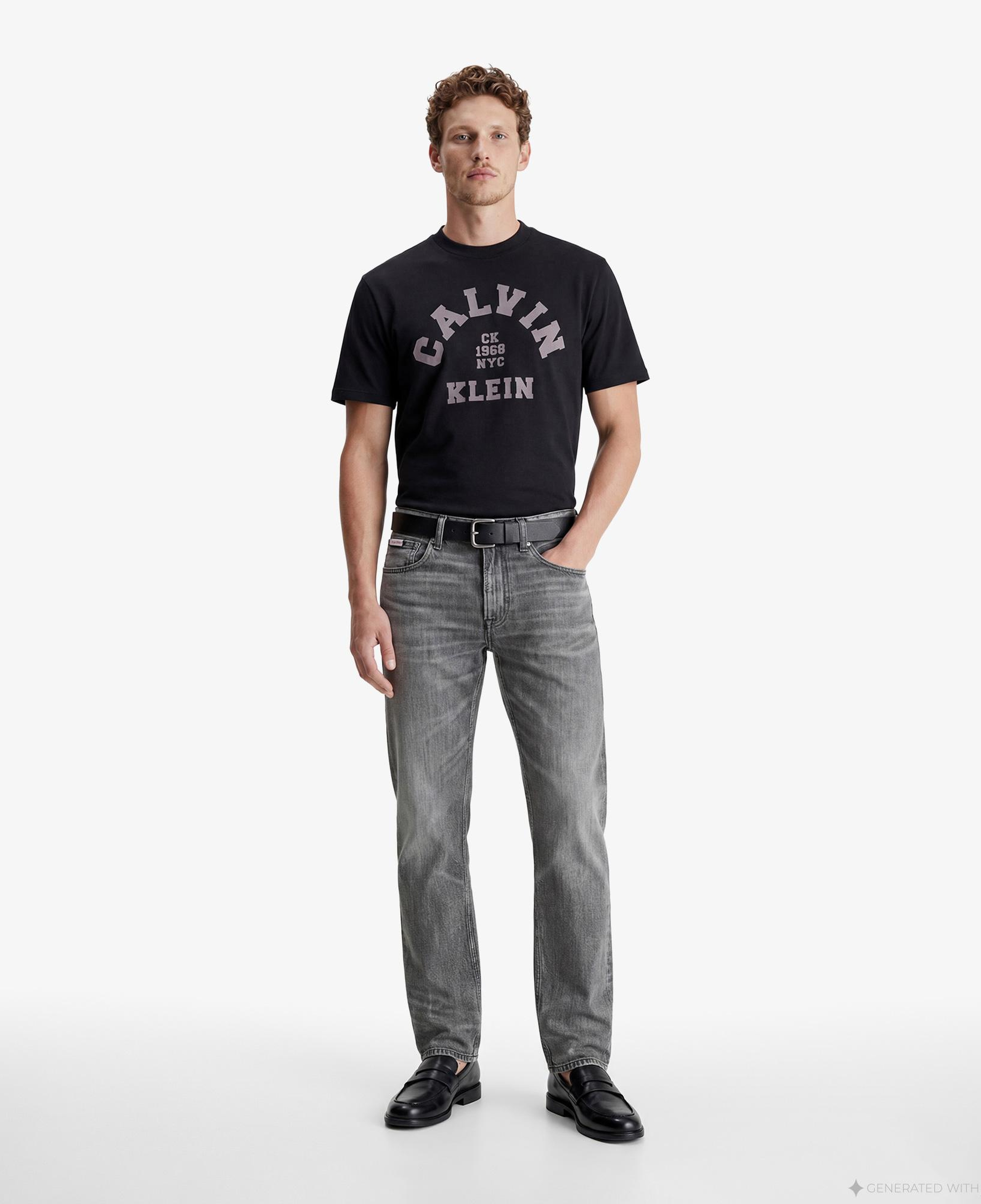 Calvin Klein 90S Straight Meteorite Tencel Erkek Gri Jean
