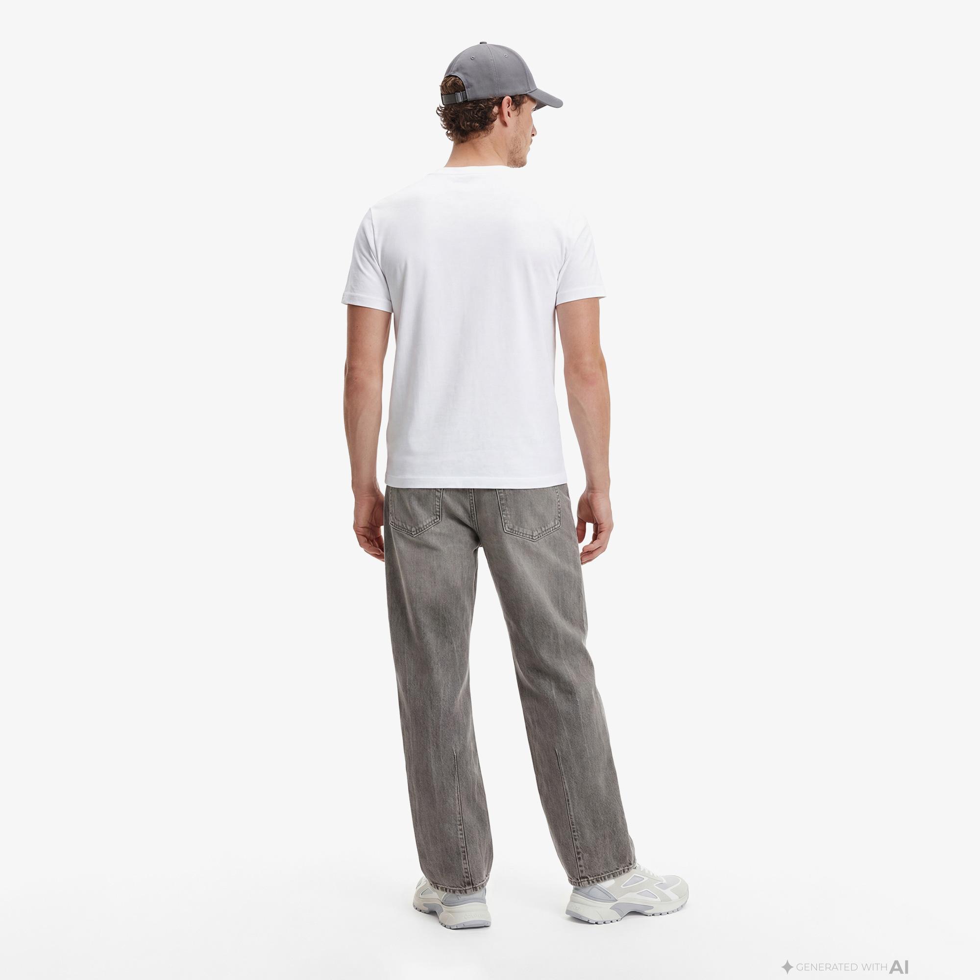 Calvin Klein 20S College Graphic Erkek Beyaz T-Shirt