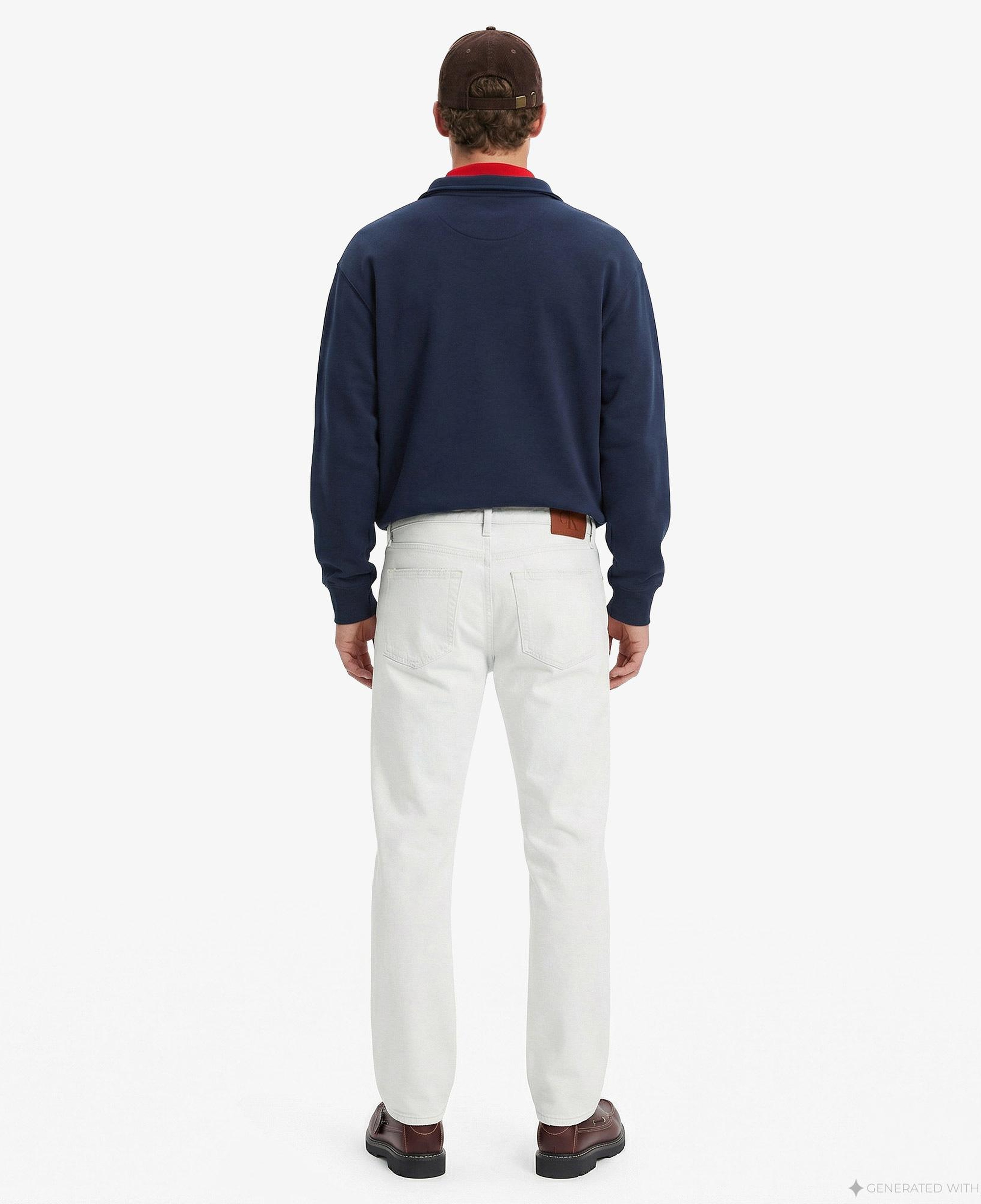 Calvin Klein 90S Straight Bleachout 205 Erkek Mavi Jean